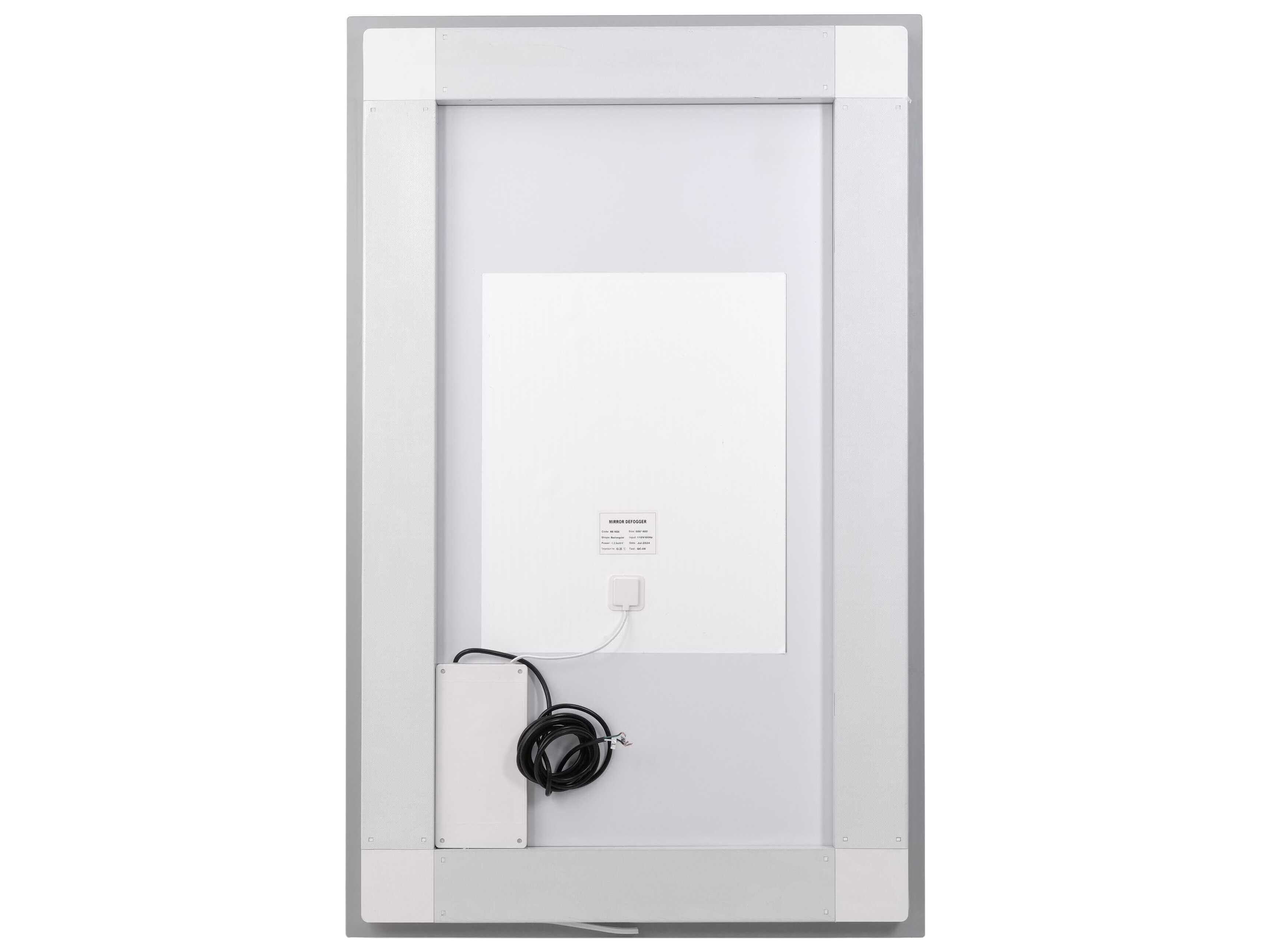 Elegant Lighting Riven White Rectangular Wall Mirror