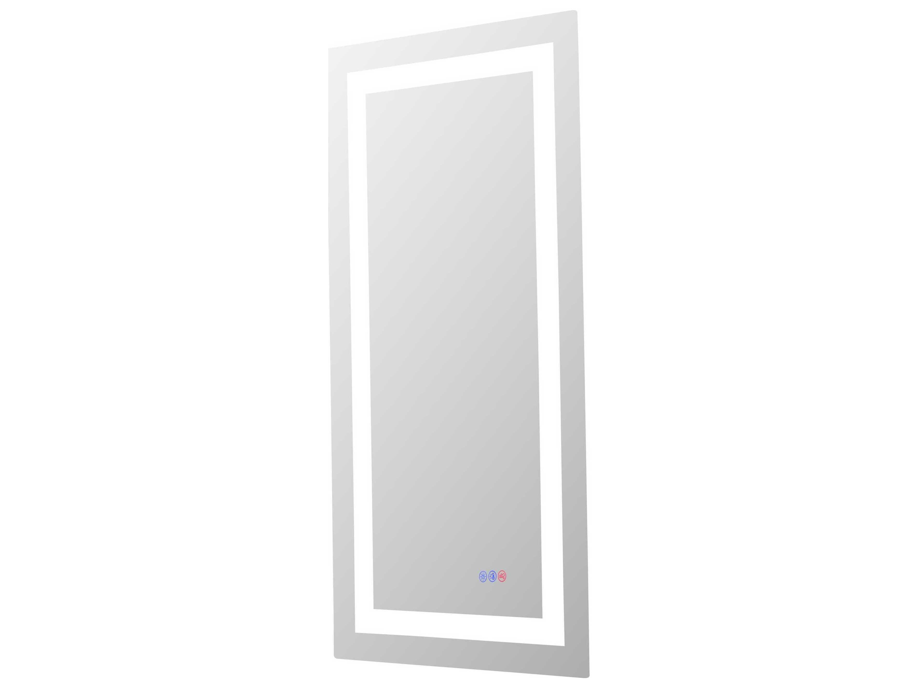 Elegant Lighting Riven White Rectangular Wall Mirror
