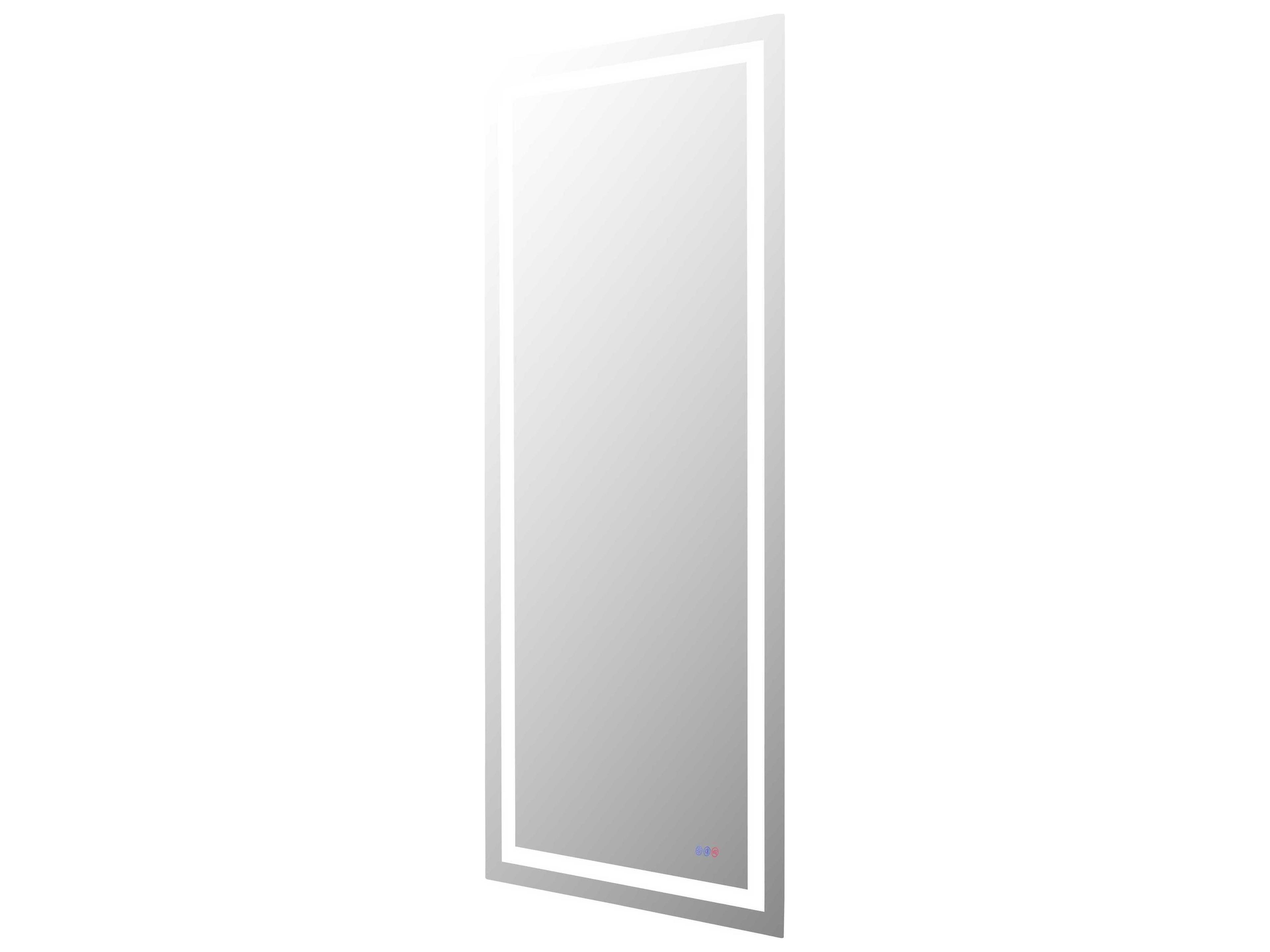 Elegant Lighting Riven White Rectangular Wall Mirror