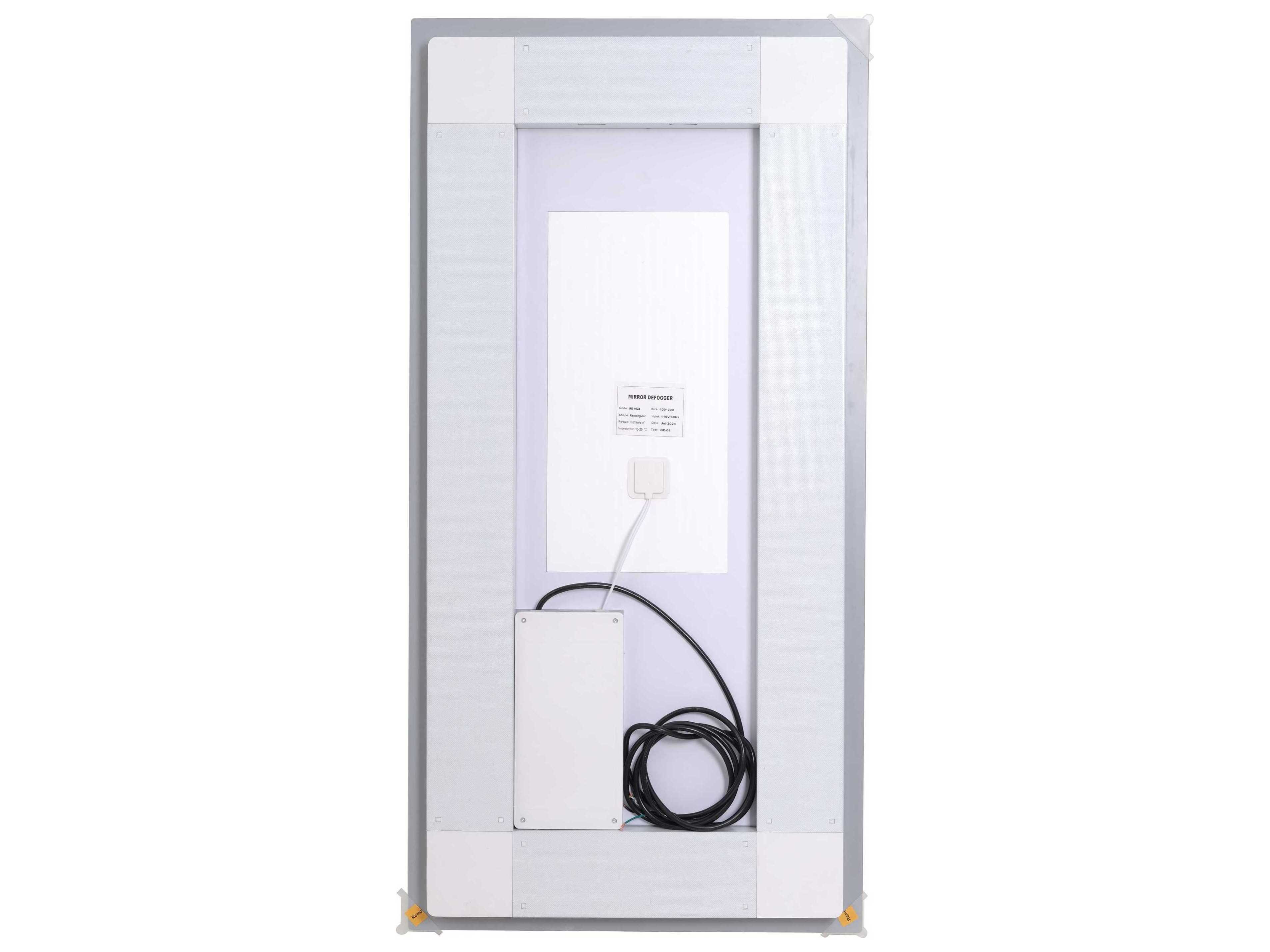 Elegant Lighting Riven White Rectangular Wall Mirror