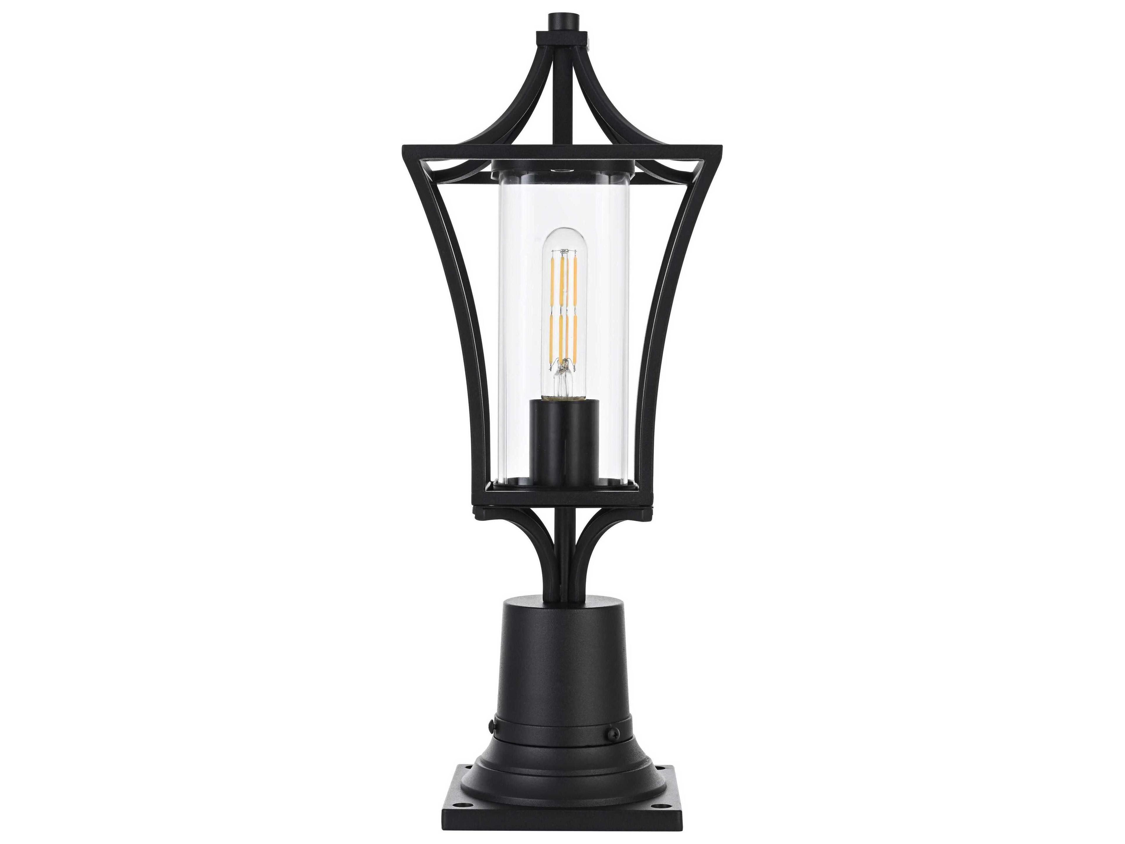 Elegant Lighting Belgrade 1-Light Outdoor Post Light