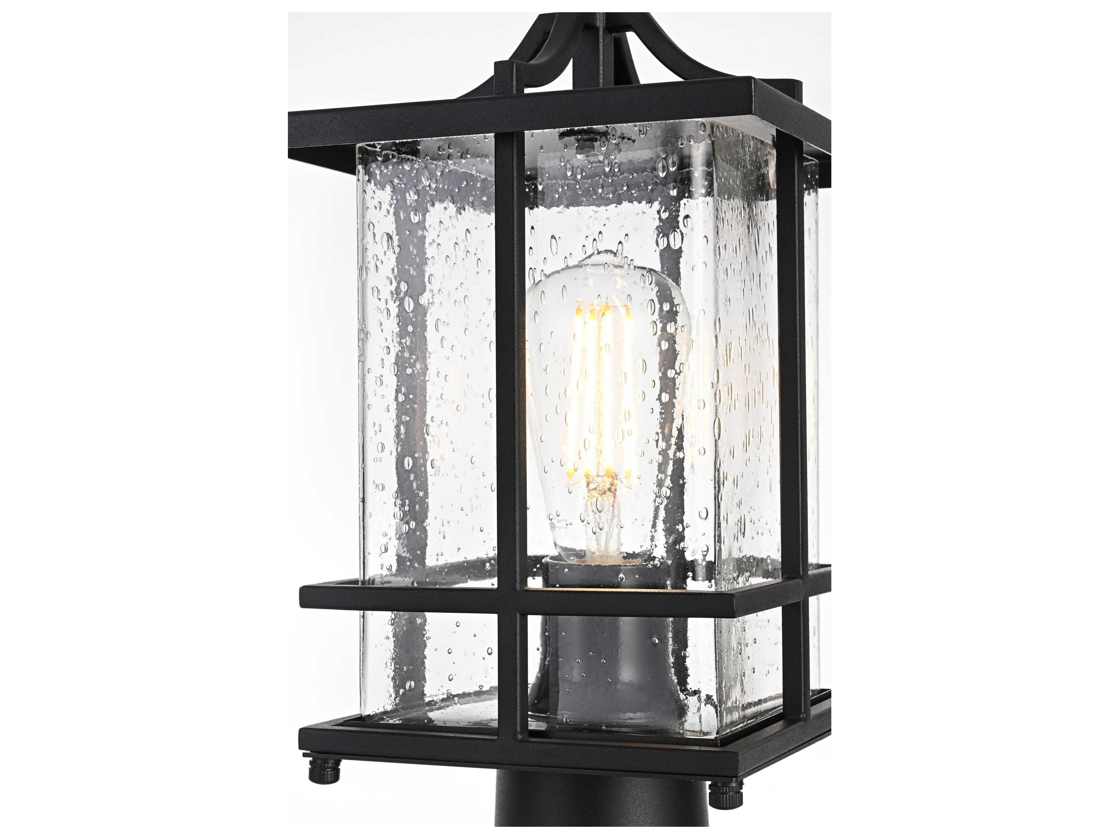 Elegant Lighting Miller 1-Light Outdoor Post Light