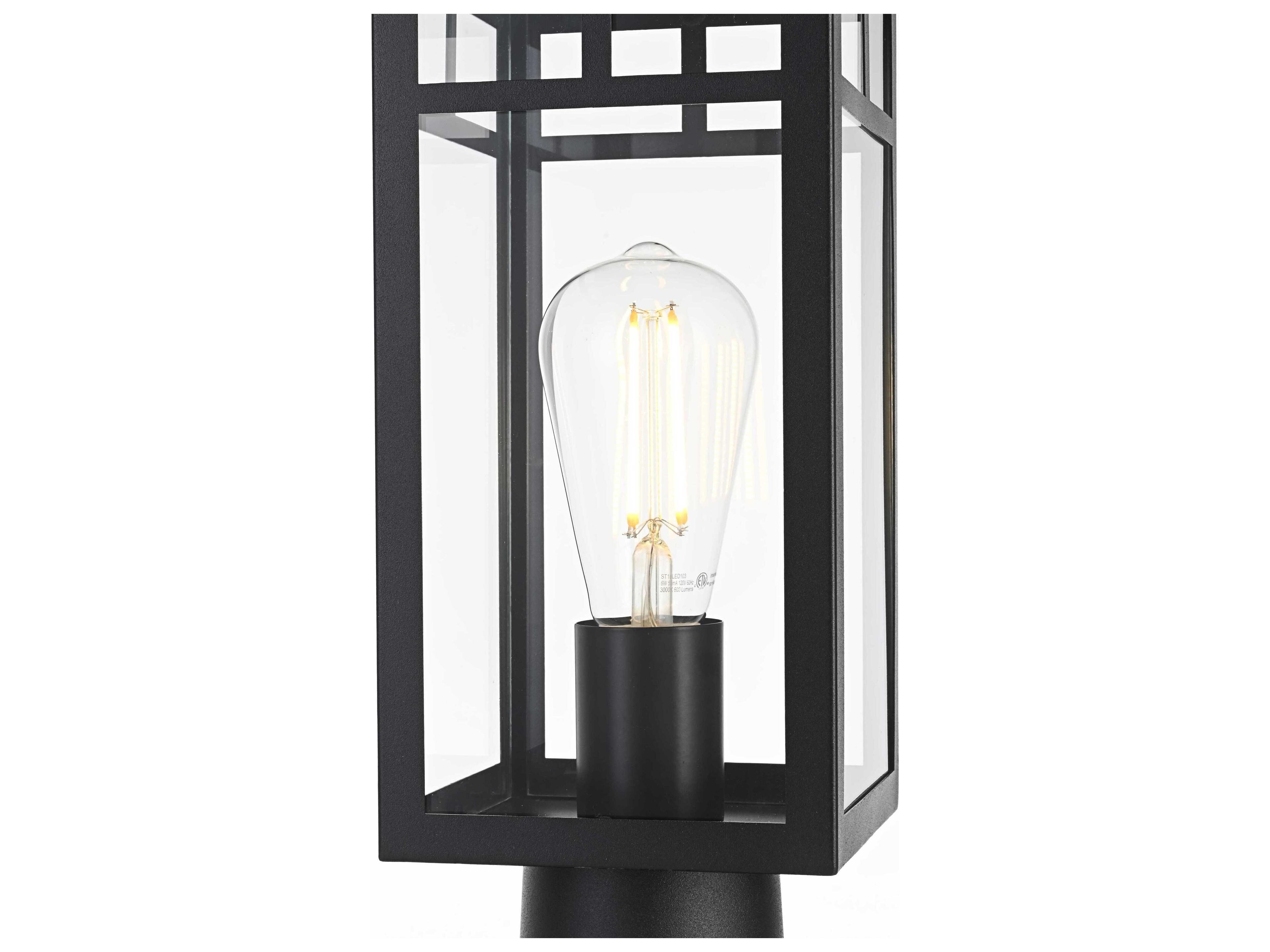 Elegant Lighting Mercer 1-Light Outdoor Post Light