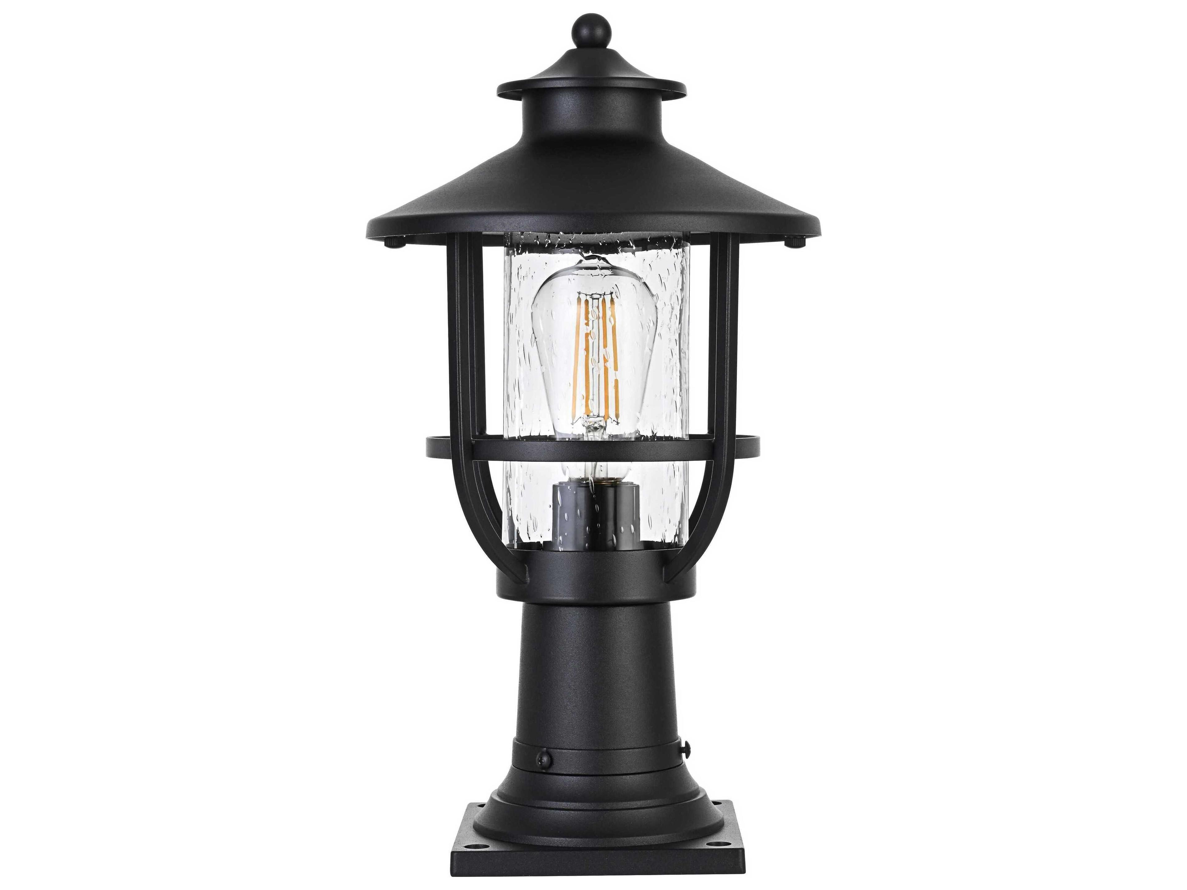 Elegant Lighting Janney 1-Light Outdoor Post Light