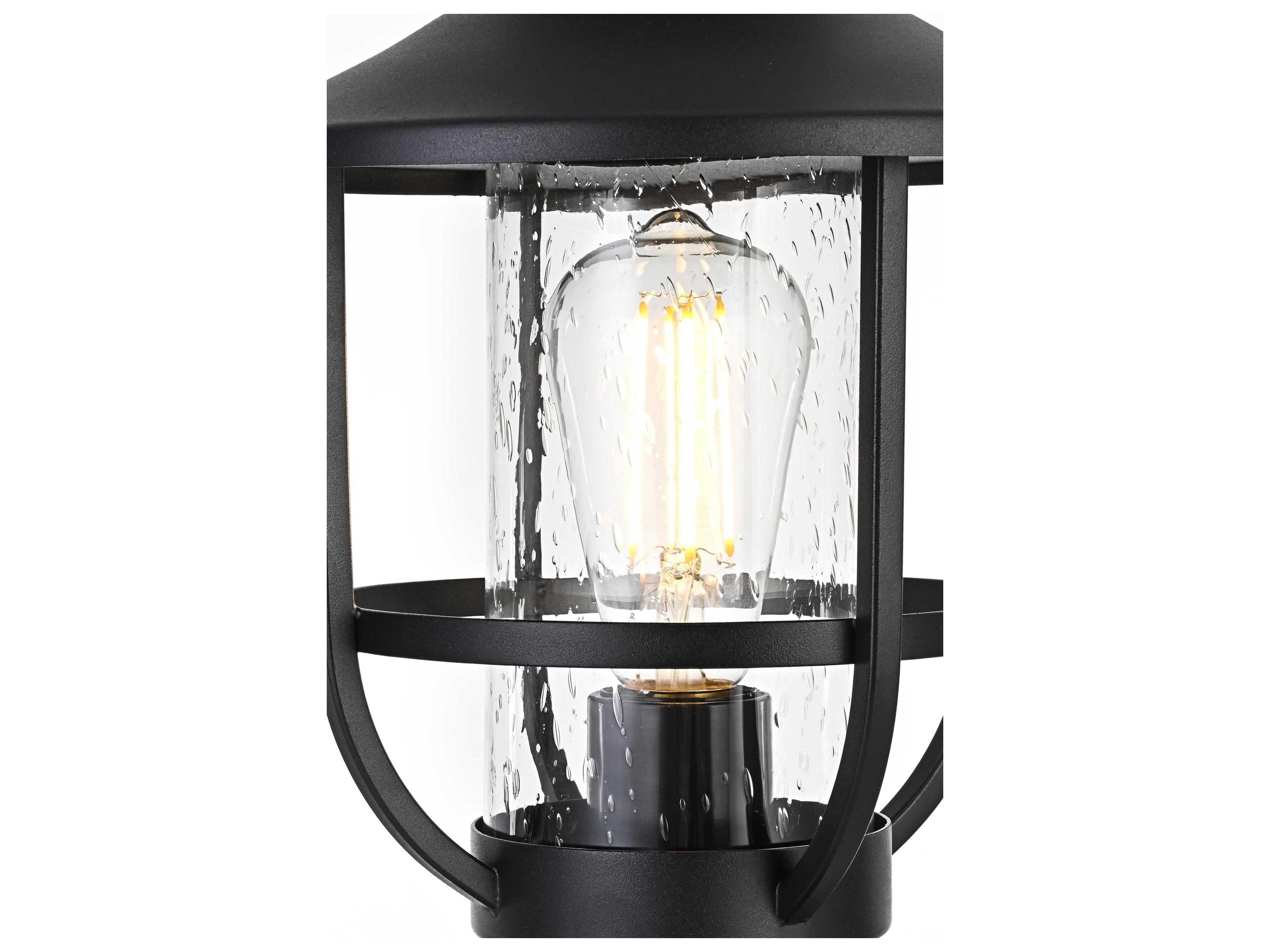 Elegant Lighting Janney 1-Light Outdoor Post Light