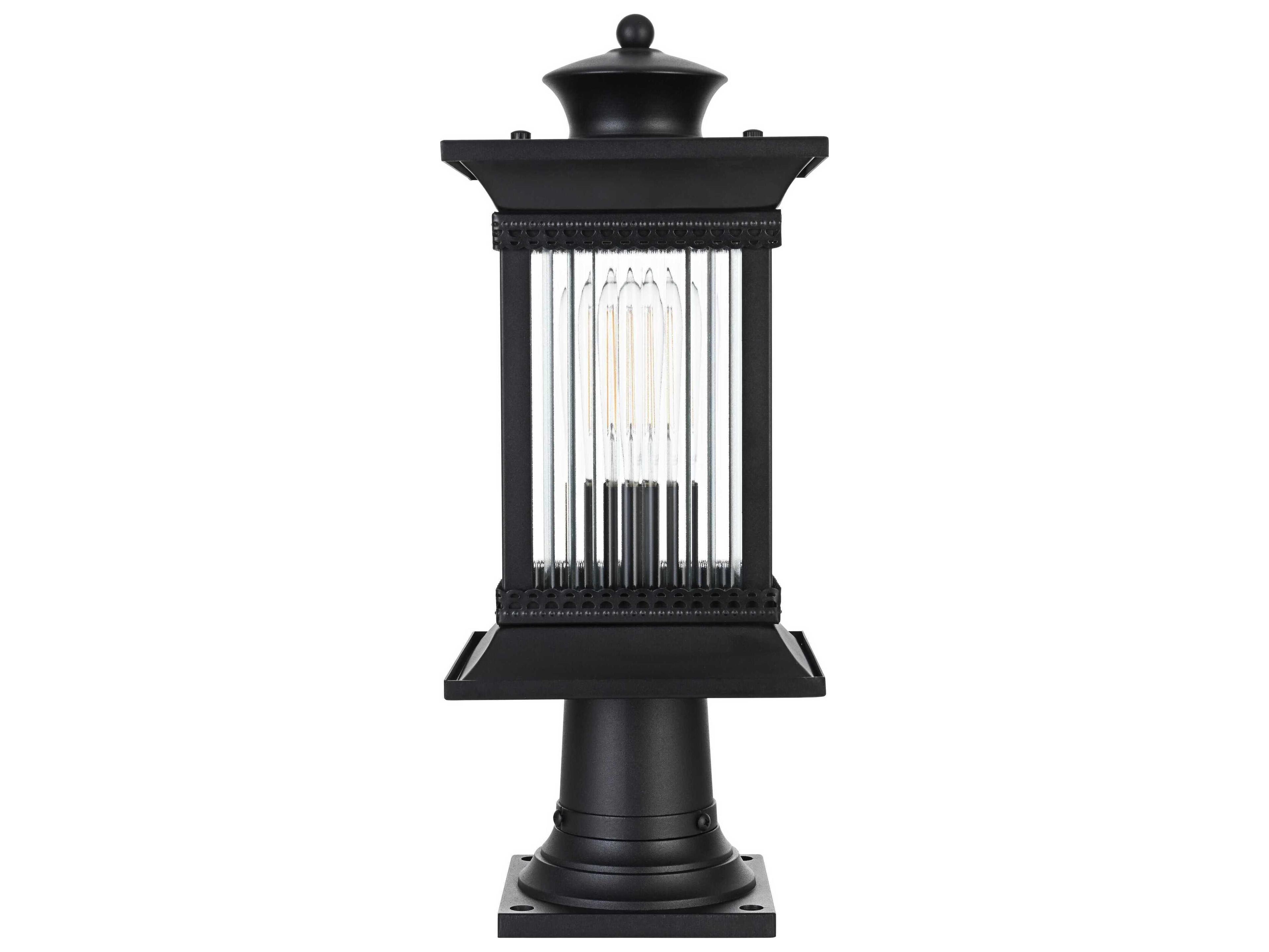 Elegant Lighting Collins 1-Light Outdoor Post Light