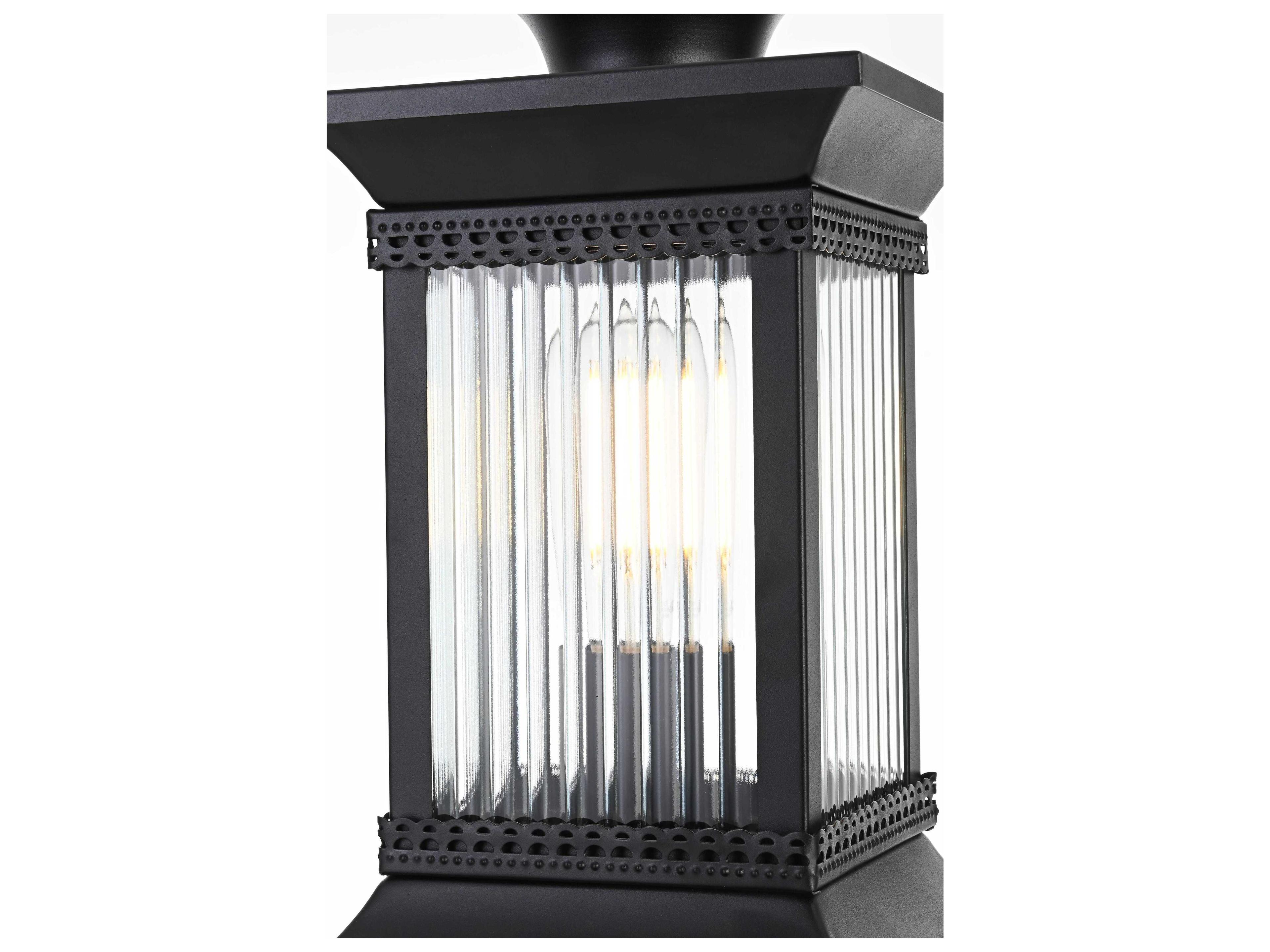 Elegant Lighting Collins 1-Light Outdoor Post Light