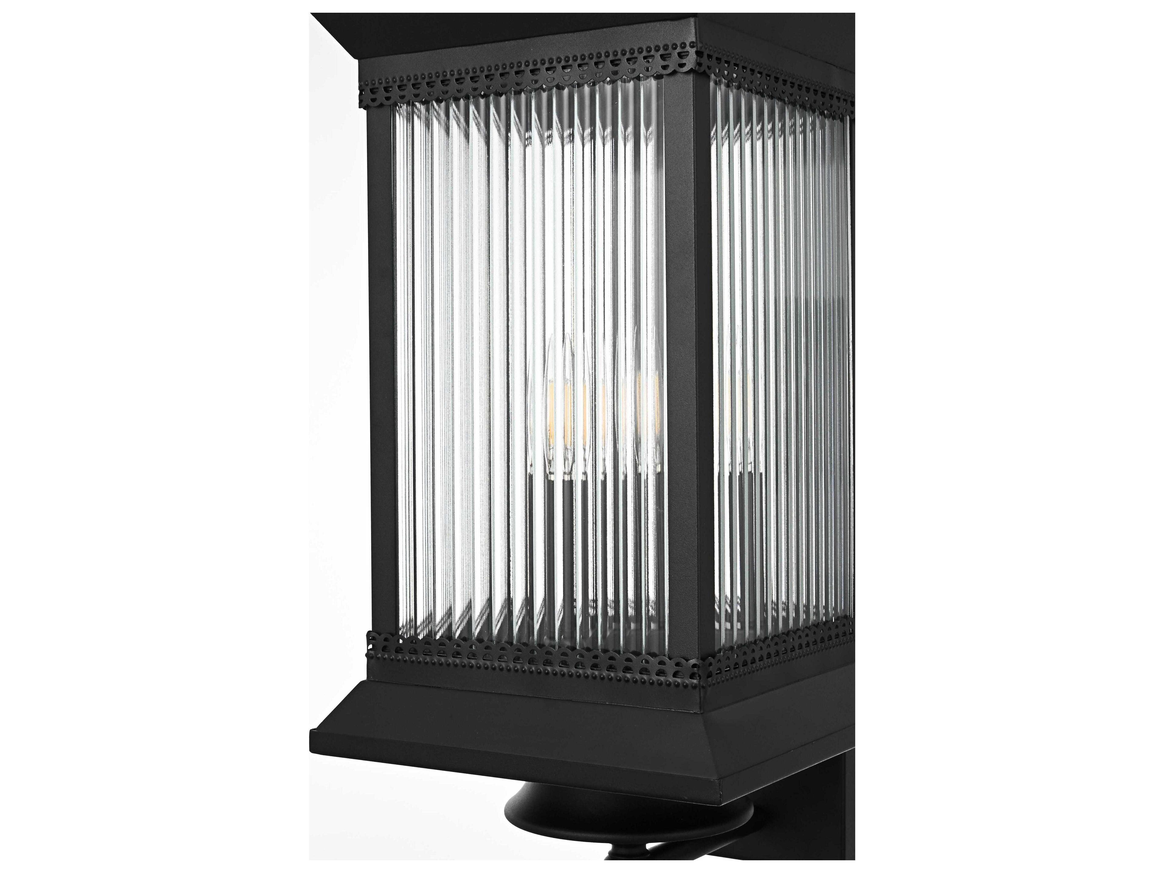 Elegant Lighting Collins 3-Light Outdoor Wall Light