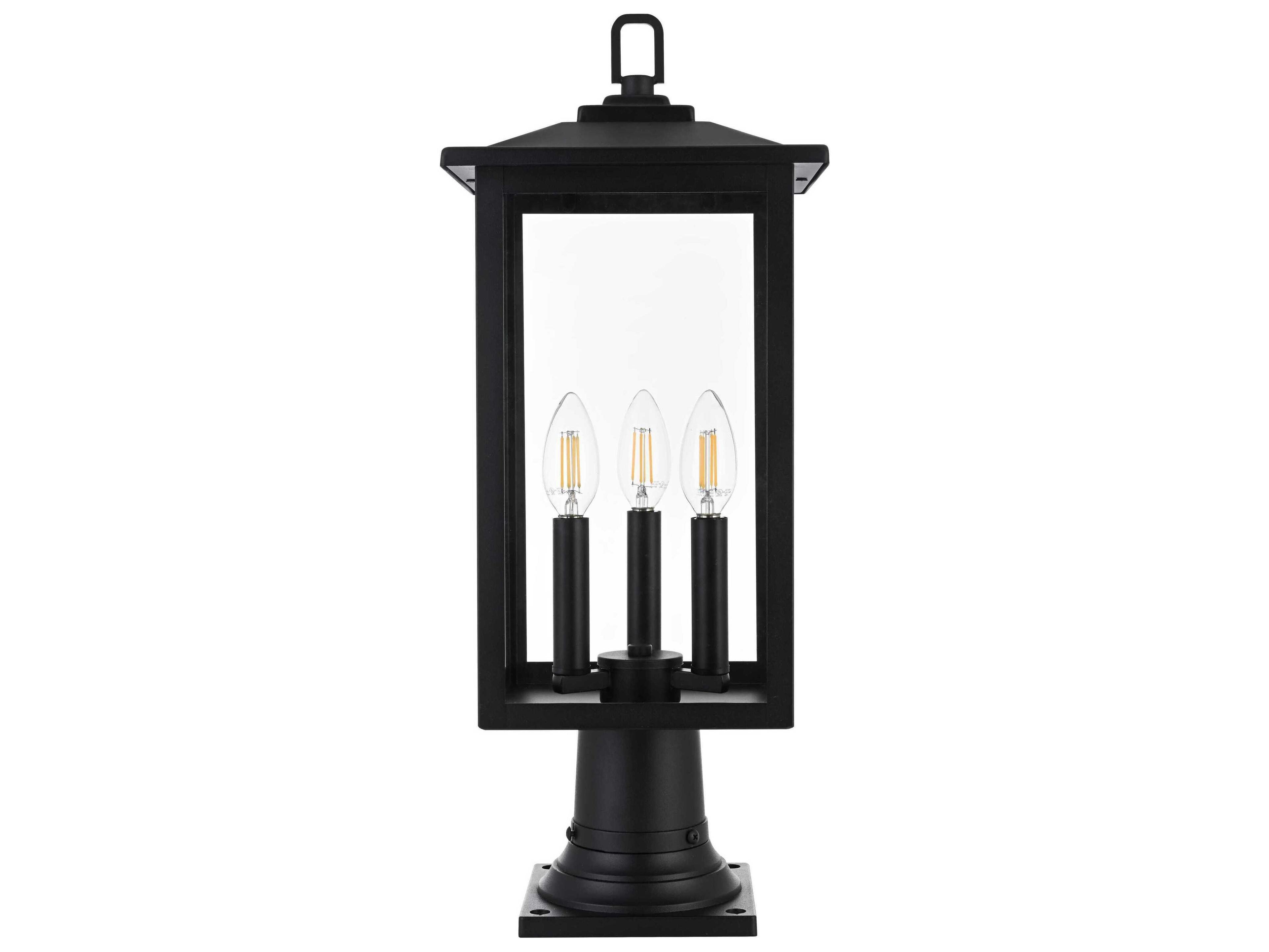 Elegant Lighting Carlisle 3-Light Outdoor Post Light