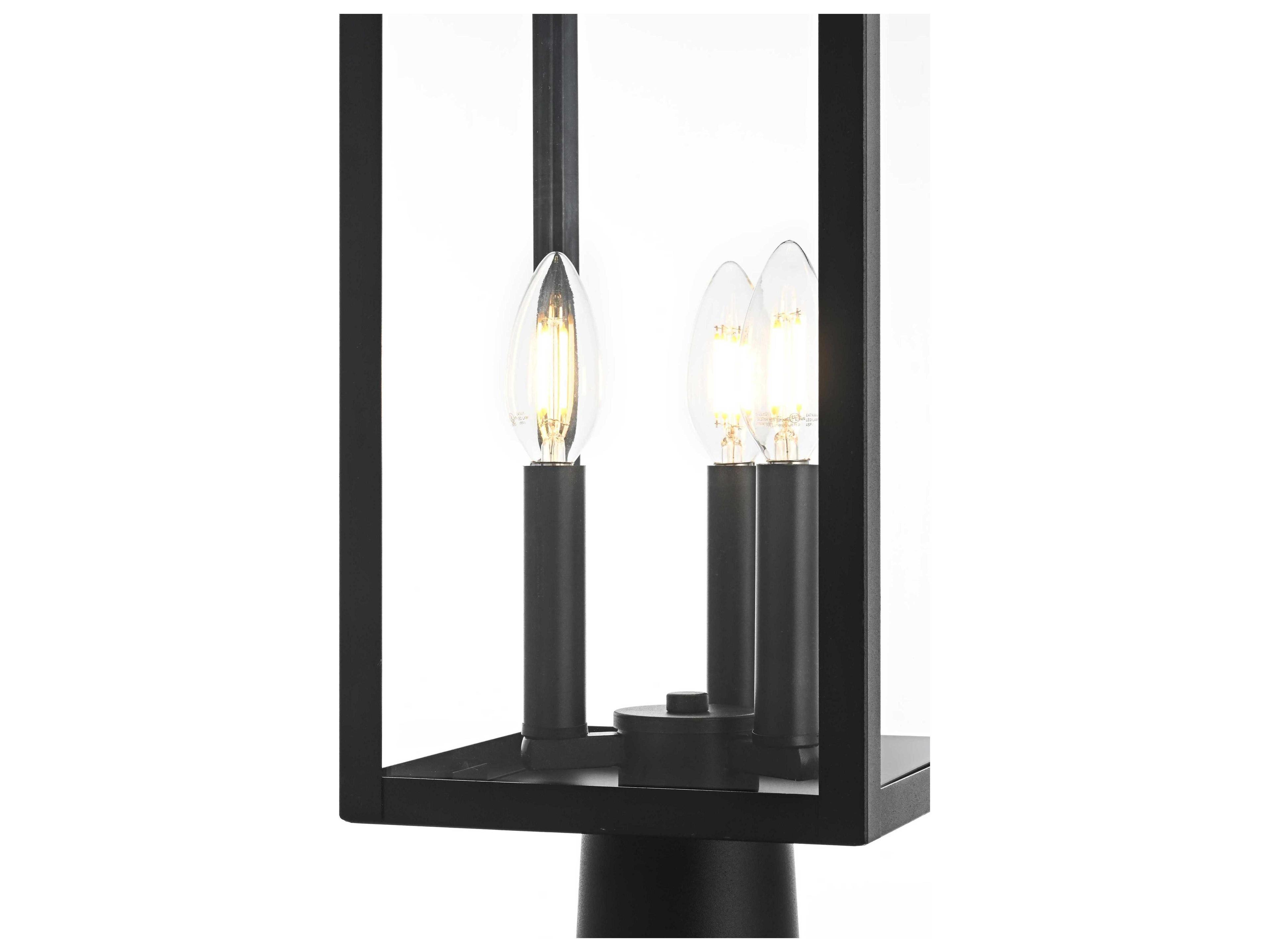 Elegant Lighting Carlisle 3-Light Outdoor Post Light
