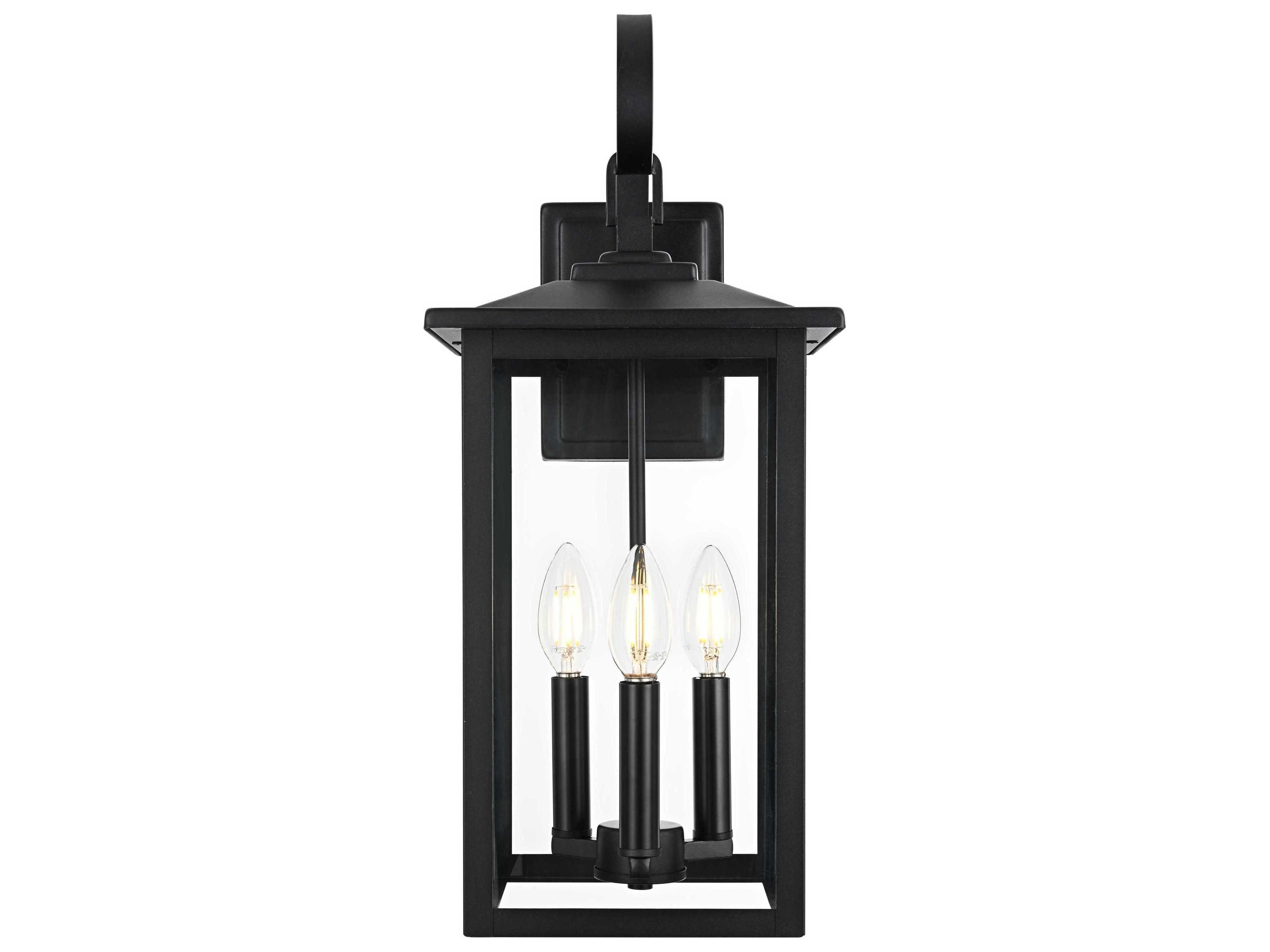 Elegant Lighting Carisle 3-Light Outdoor Wall Light
