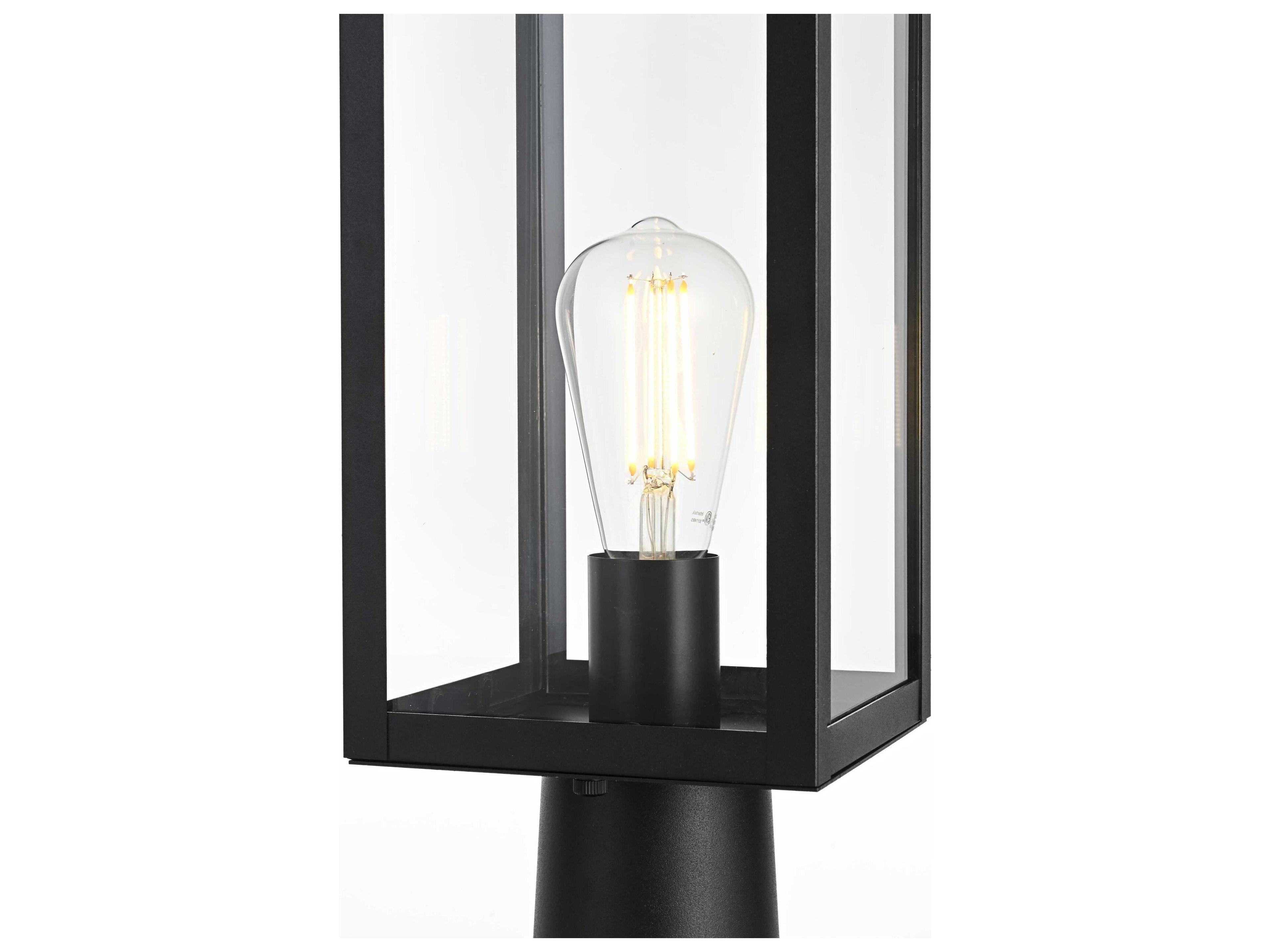 Elegant Lighting Hilton 1-Light Outdoor Post Light