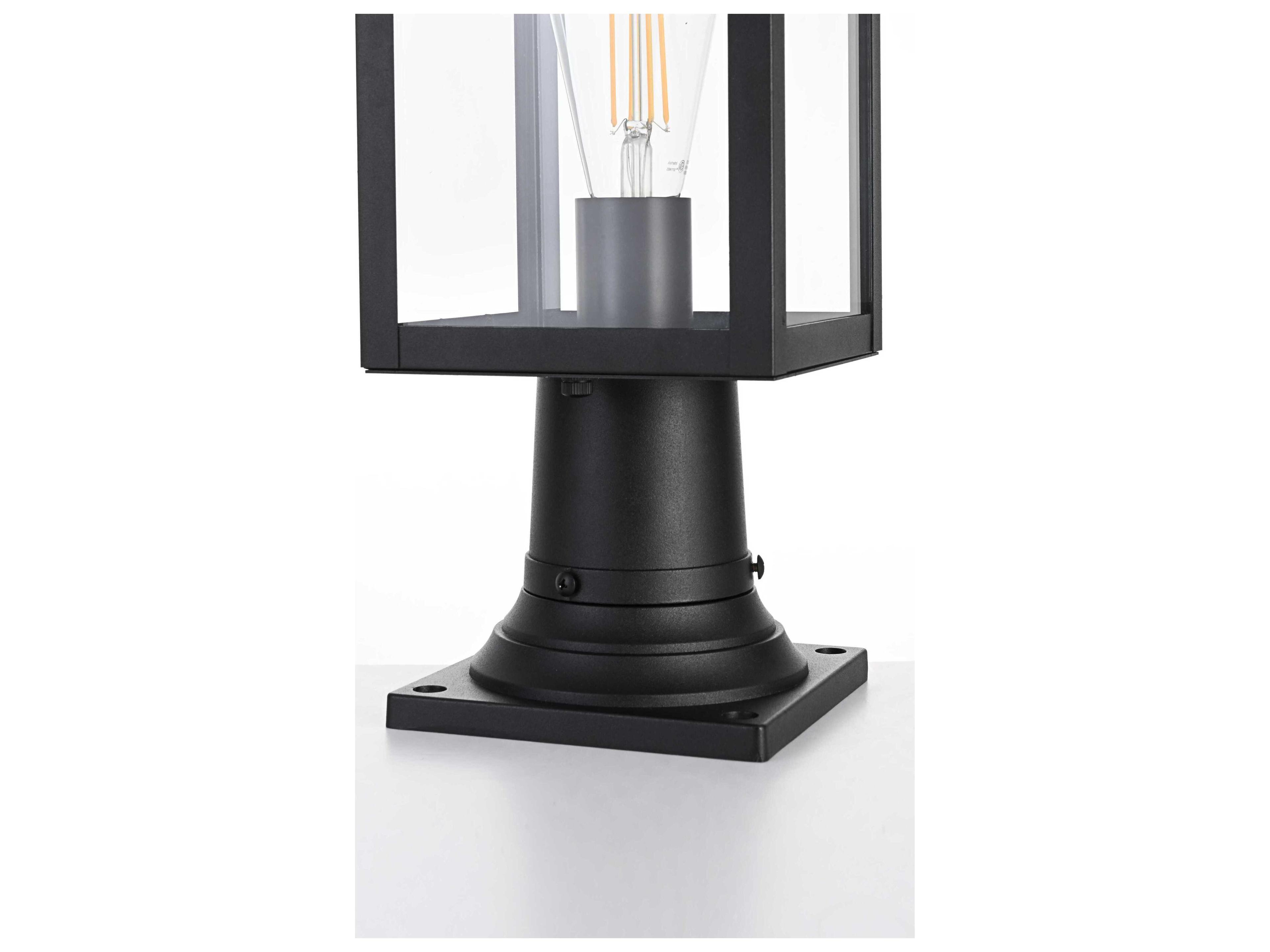 Elegant Lighting Hilton 1-Light Outdoor Post Light