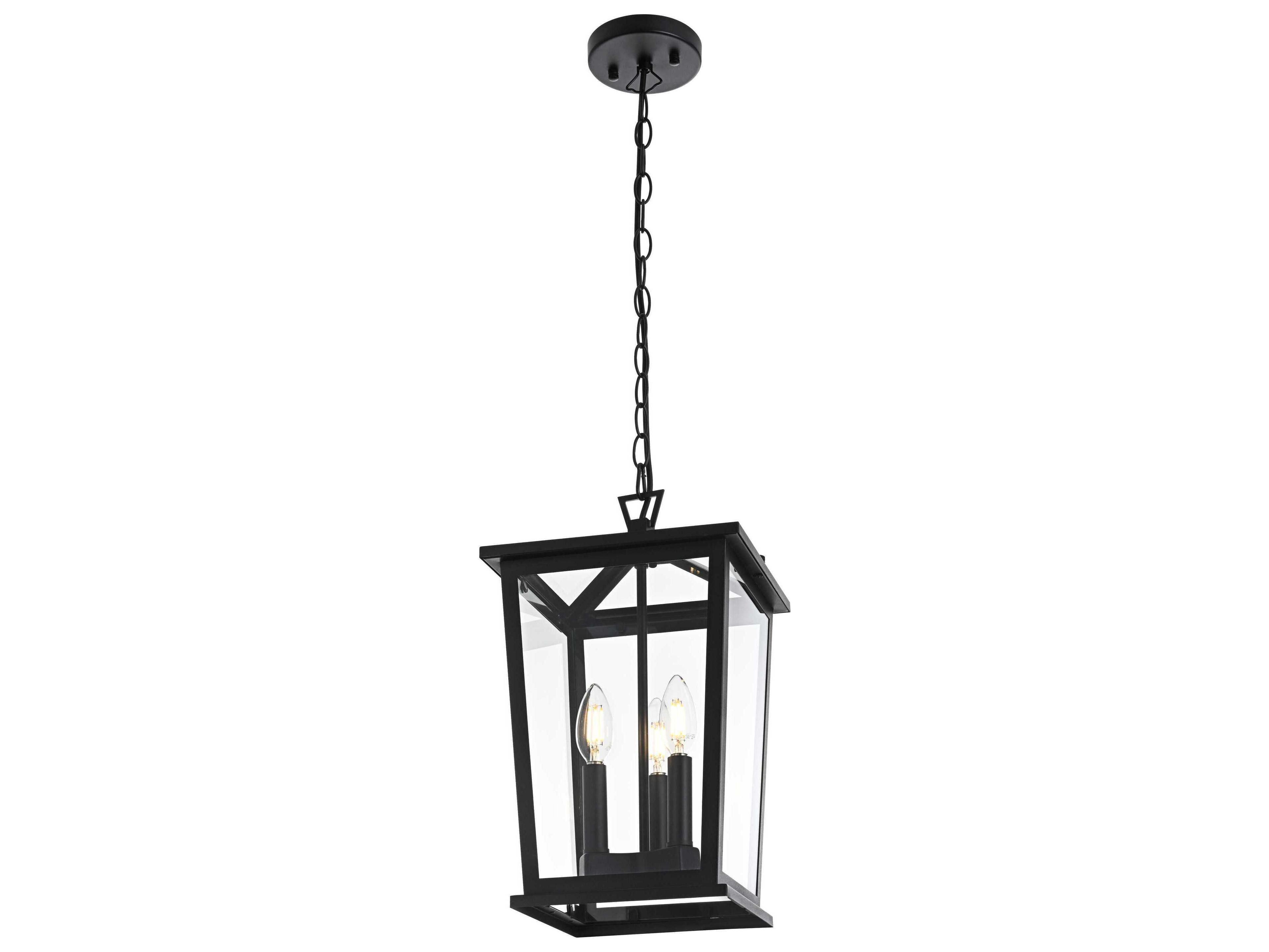 Elegant Lighting Cayman 3-Light Outdoor Hanging Light
