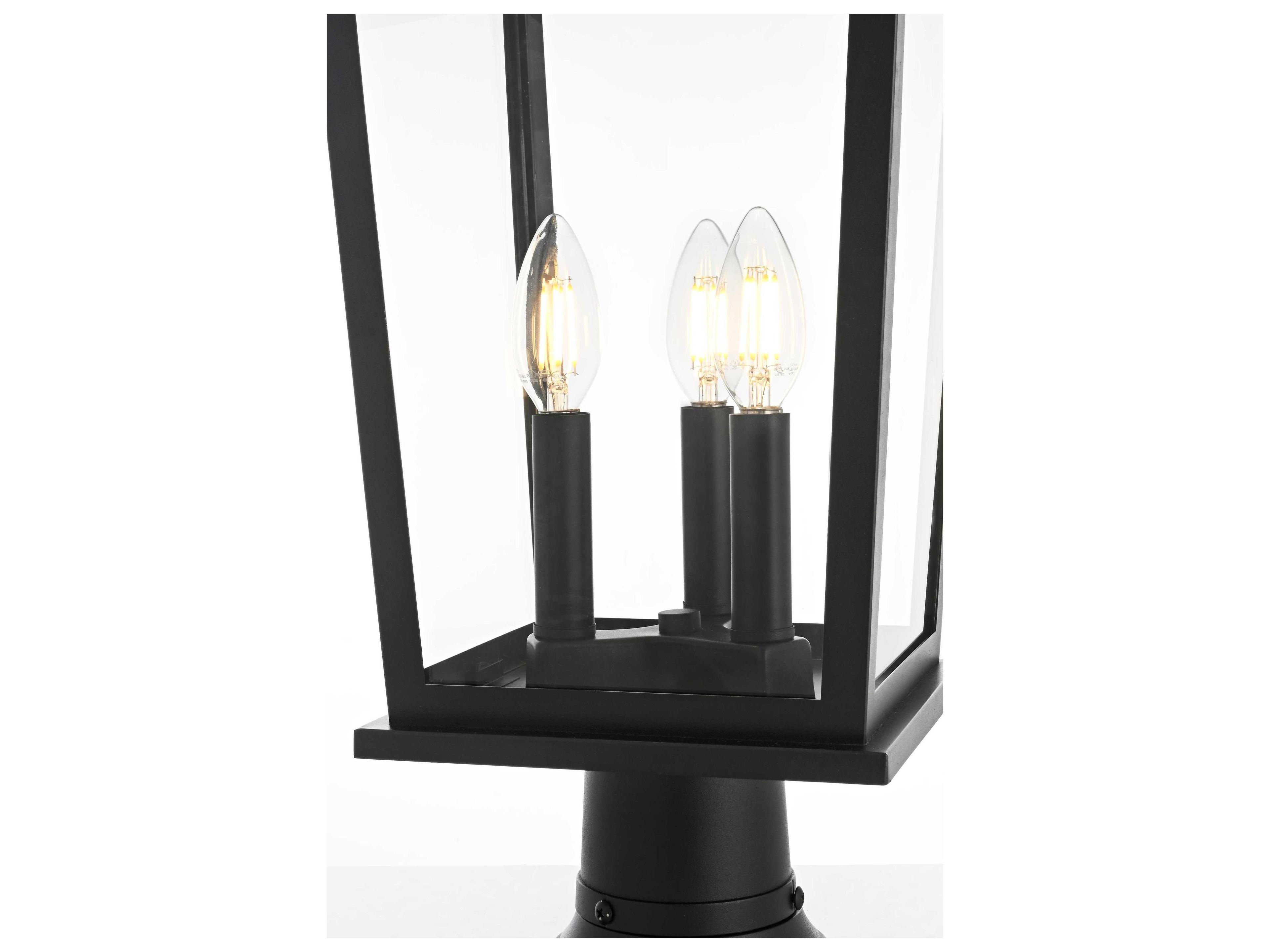 Elegant Lighting Cayman 3-Light Outdoor Post Light