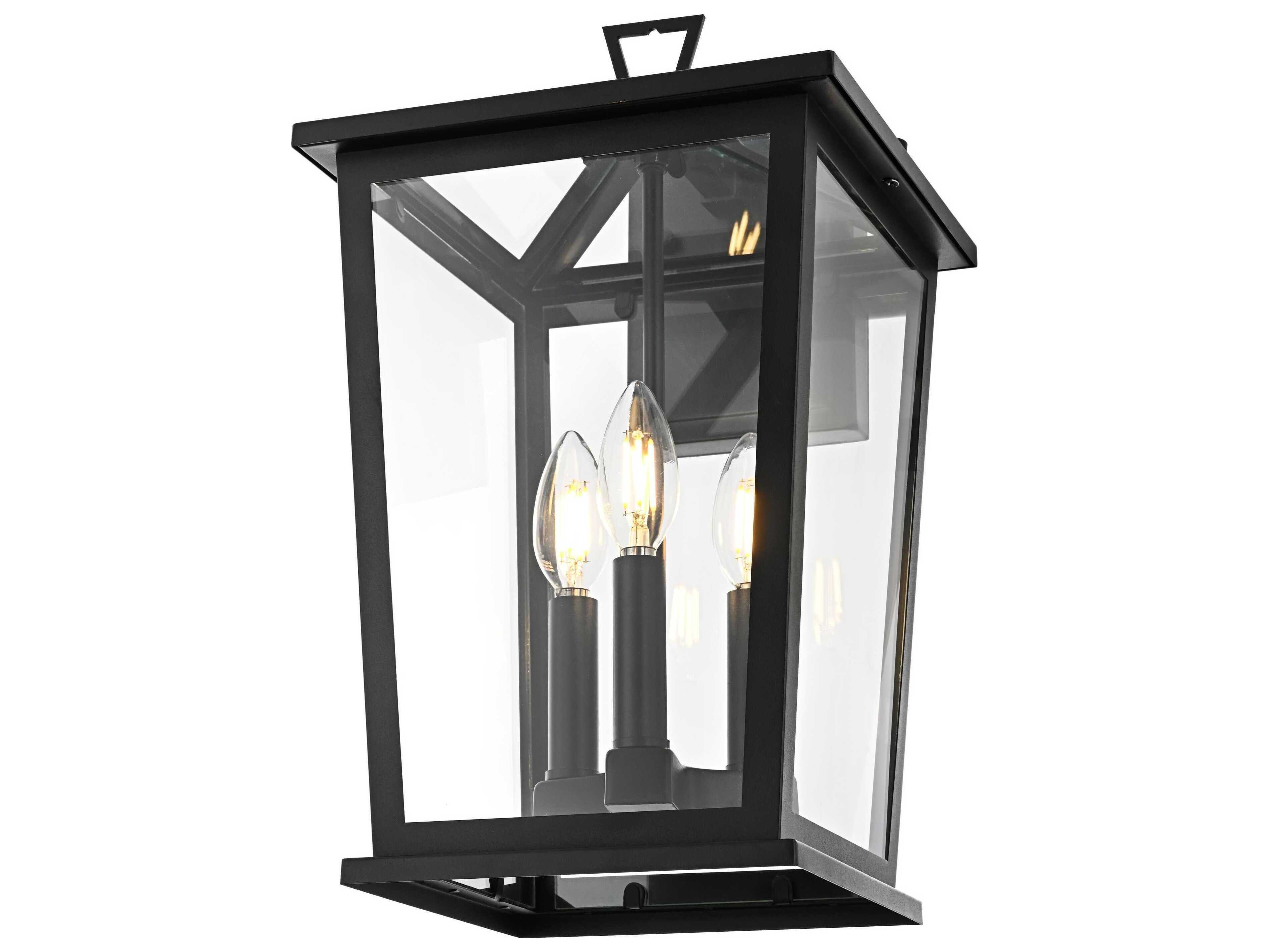 Elegant Lighting Cayman 3-Light Outdoor Wall Light