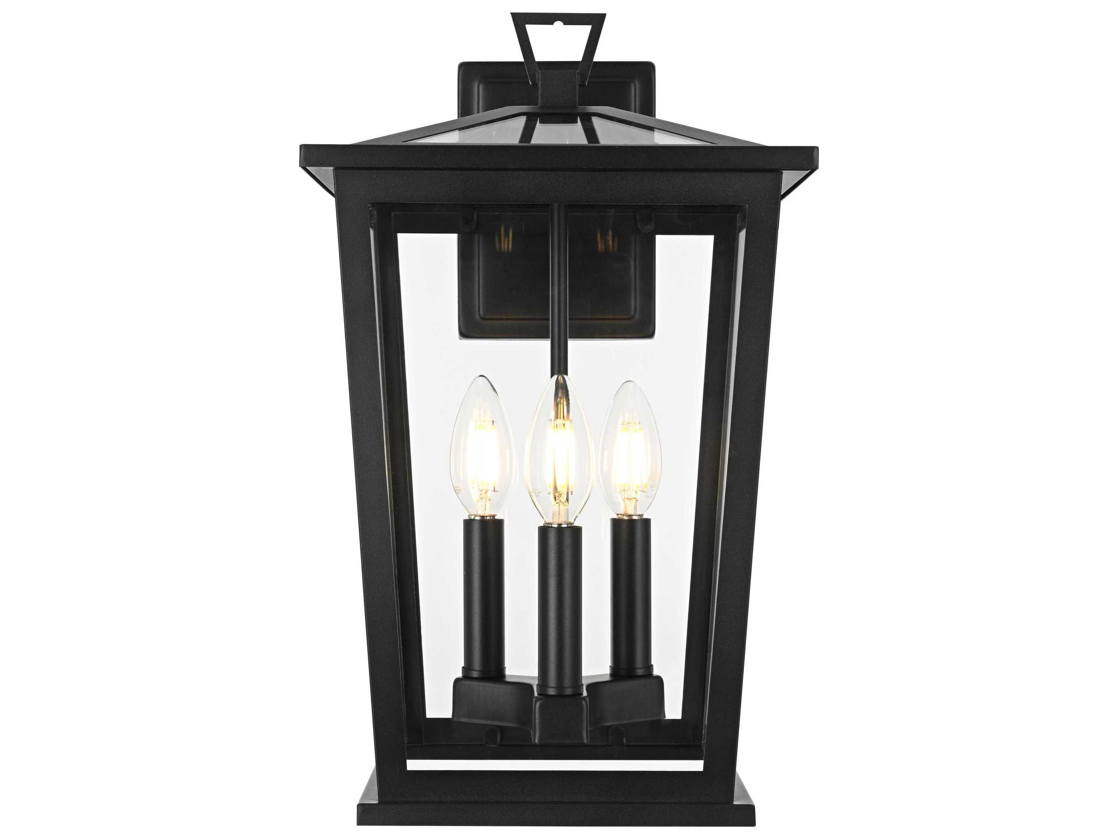 Elegant Lighting Cayman 3-Light Outdoor Wall Light