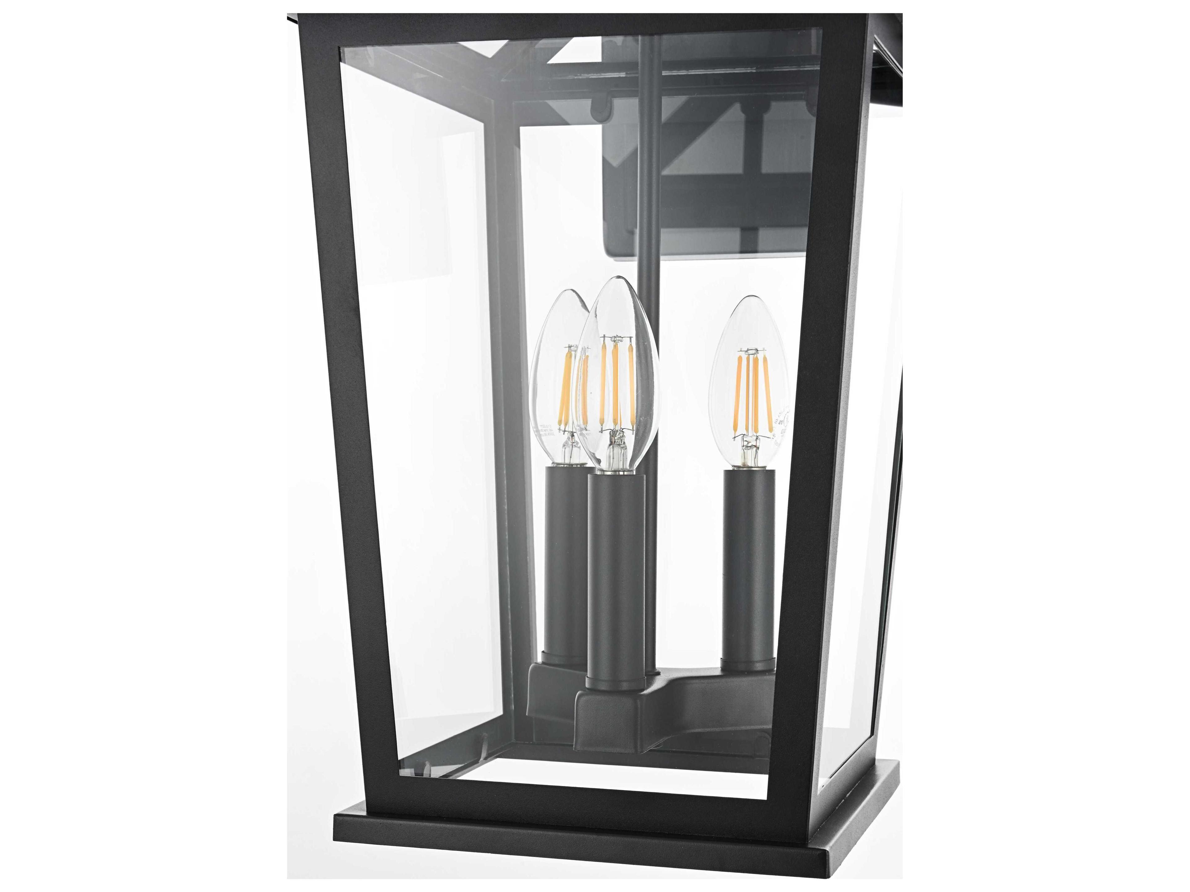 Elegant Lighting Cayman 3-Light Outdoor Wall Light