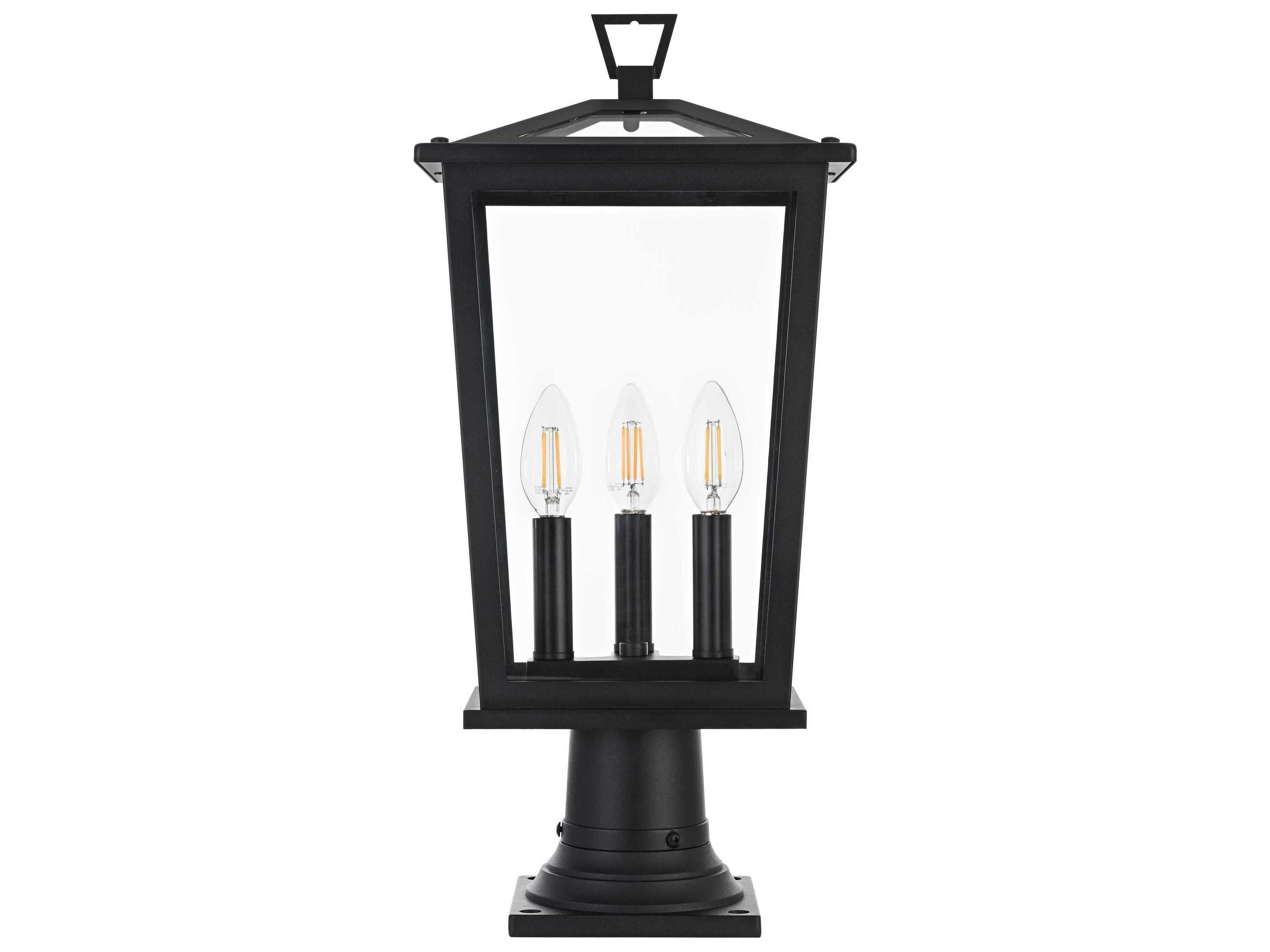Elegant Lighting Berks 3-Light Outdoor Post Light