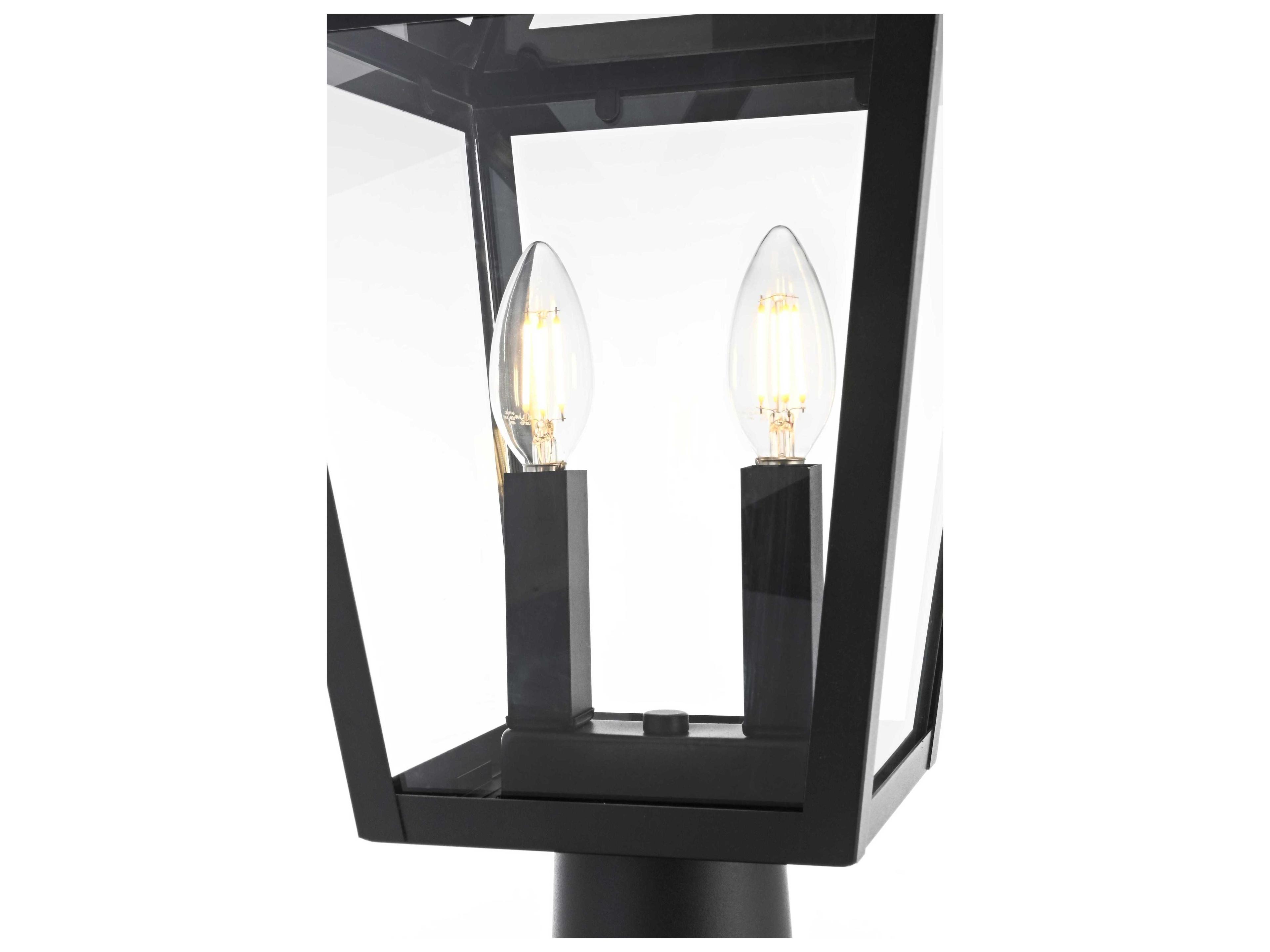 Elegant Lighting Frankford 2-Light Outdoor Post Light