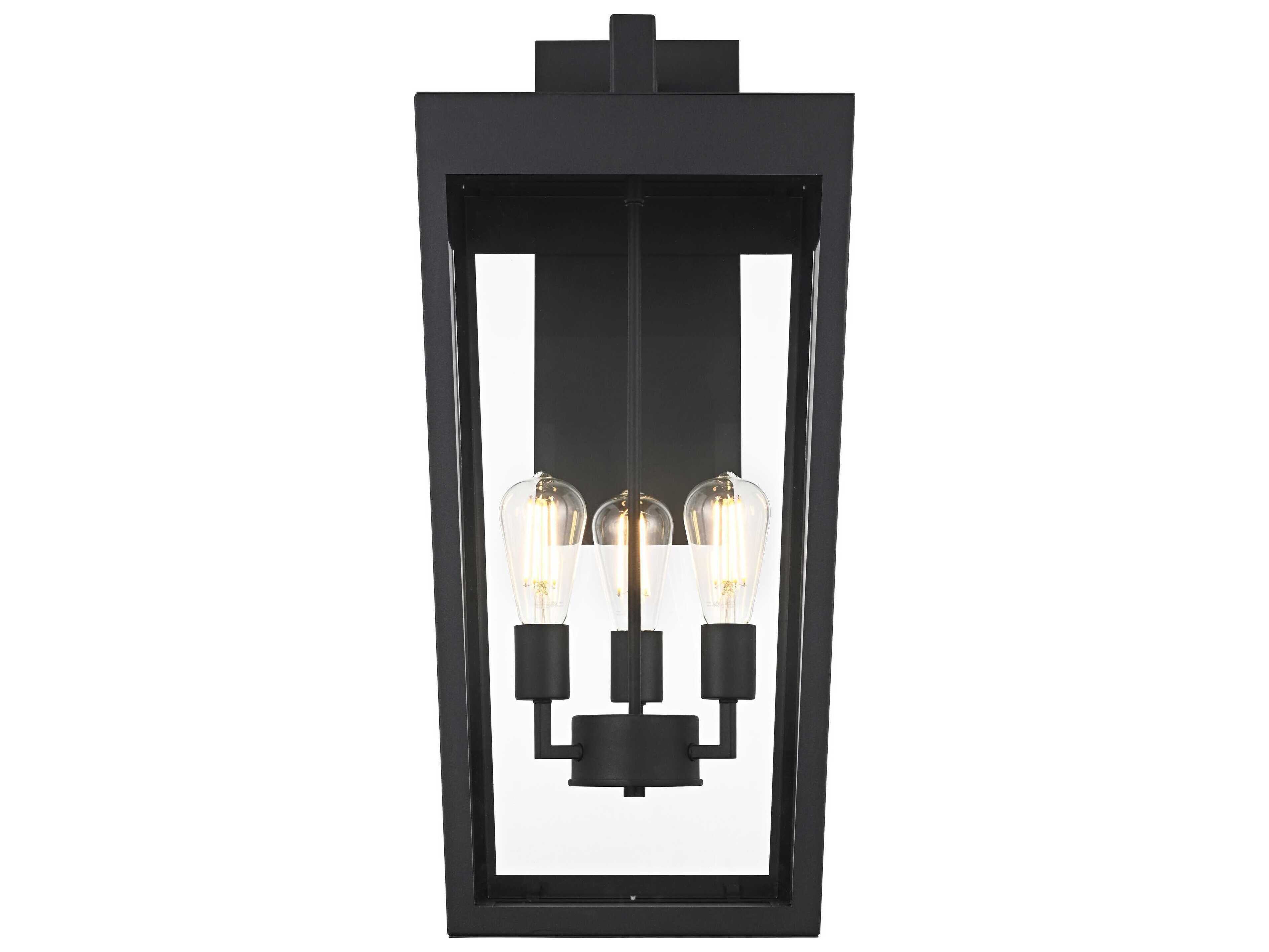 Elegant Lighting William 3-Light Outdoor Wall Light