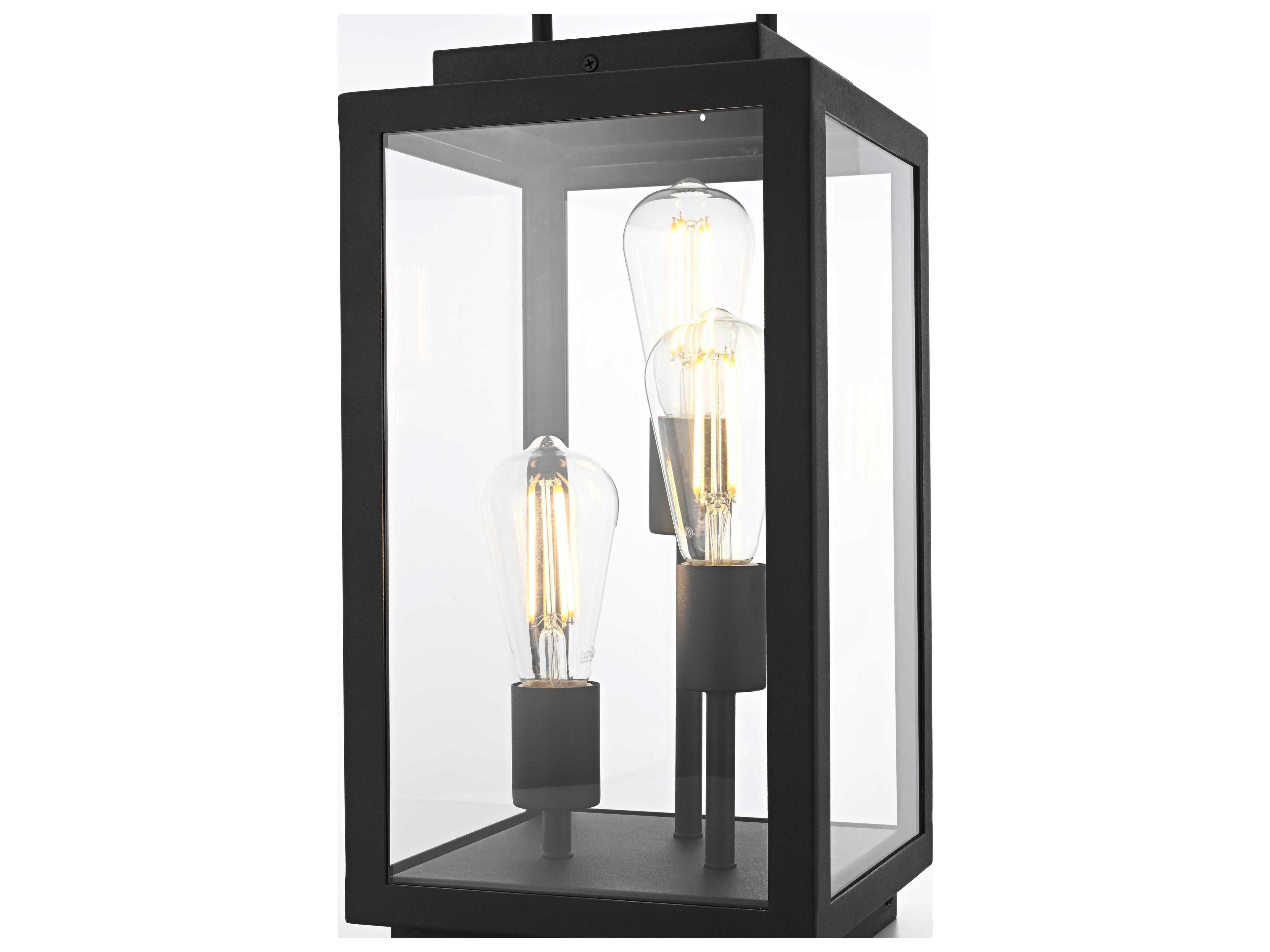 Elegant Lighting Valentin 3-Light Outdoor Lamp