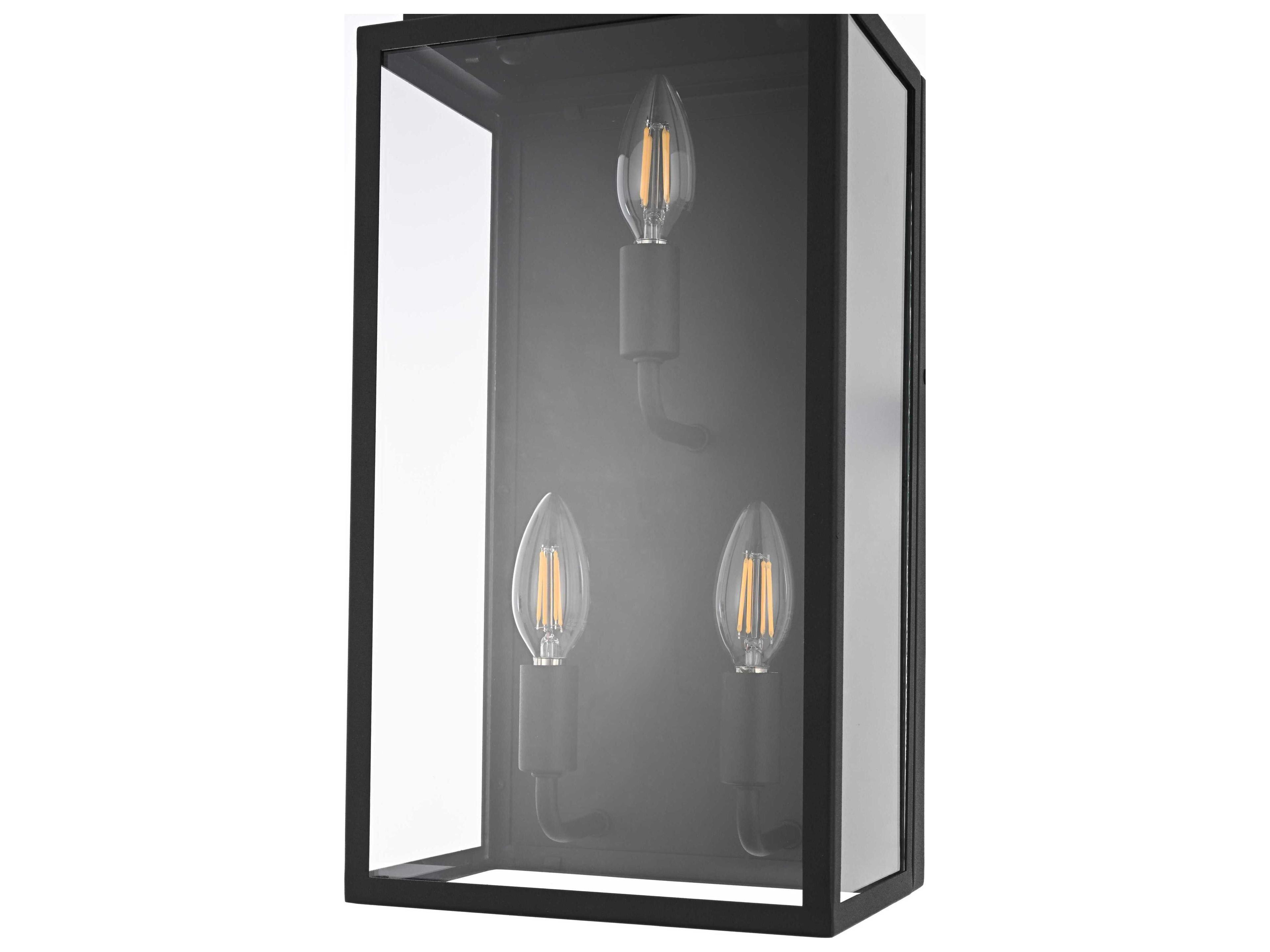 Elegant Lighting Valentin 3-Light Outdoor Wall Light