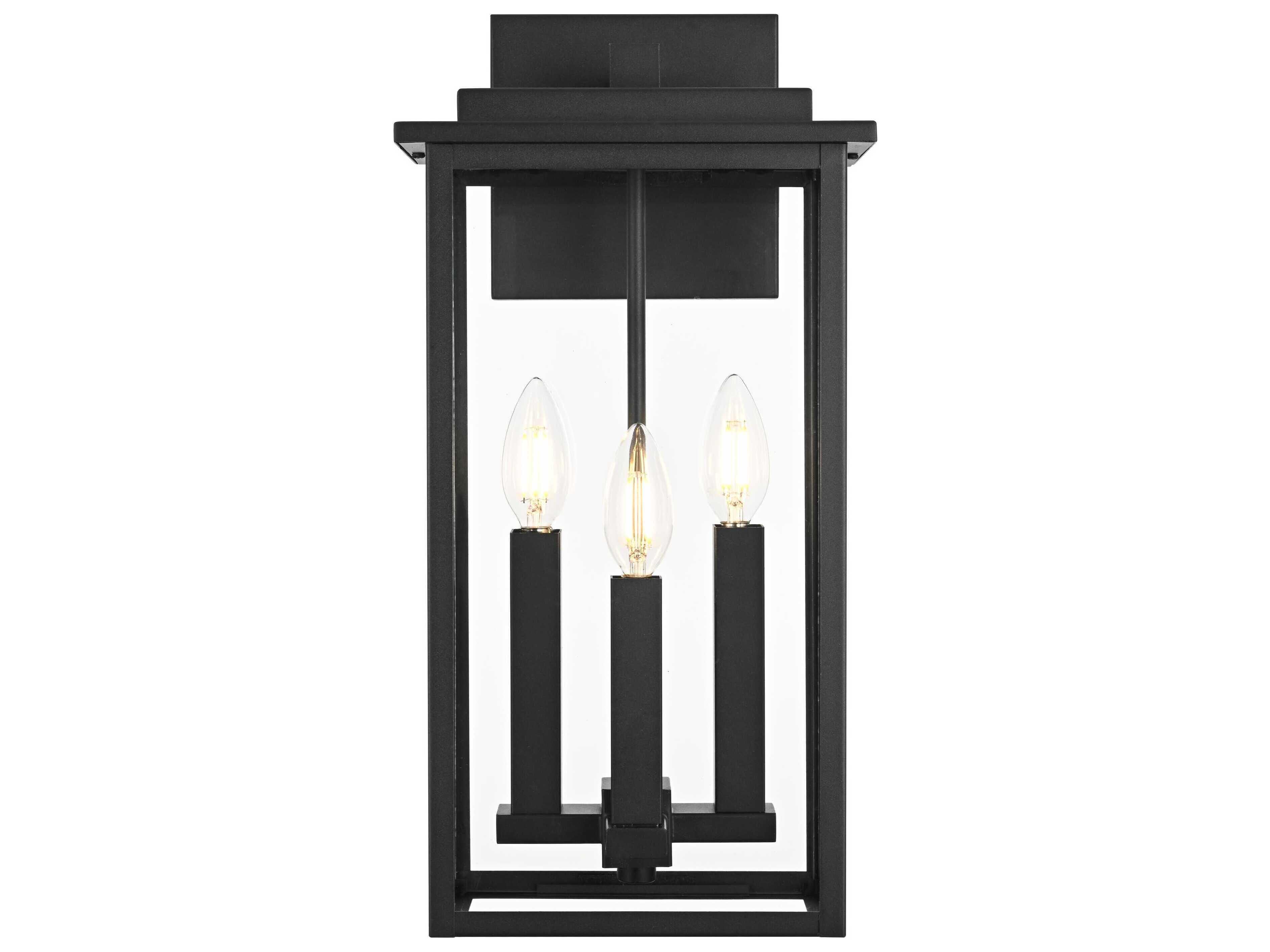 Elegant Lighting Kaysen 3-Light Outdoor Wall Light