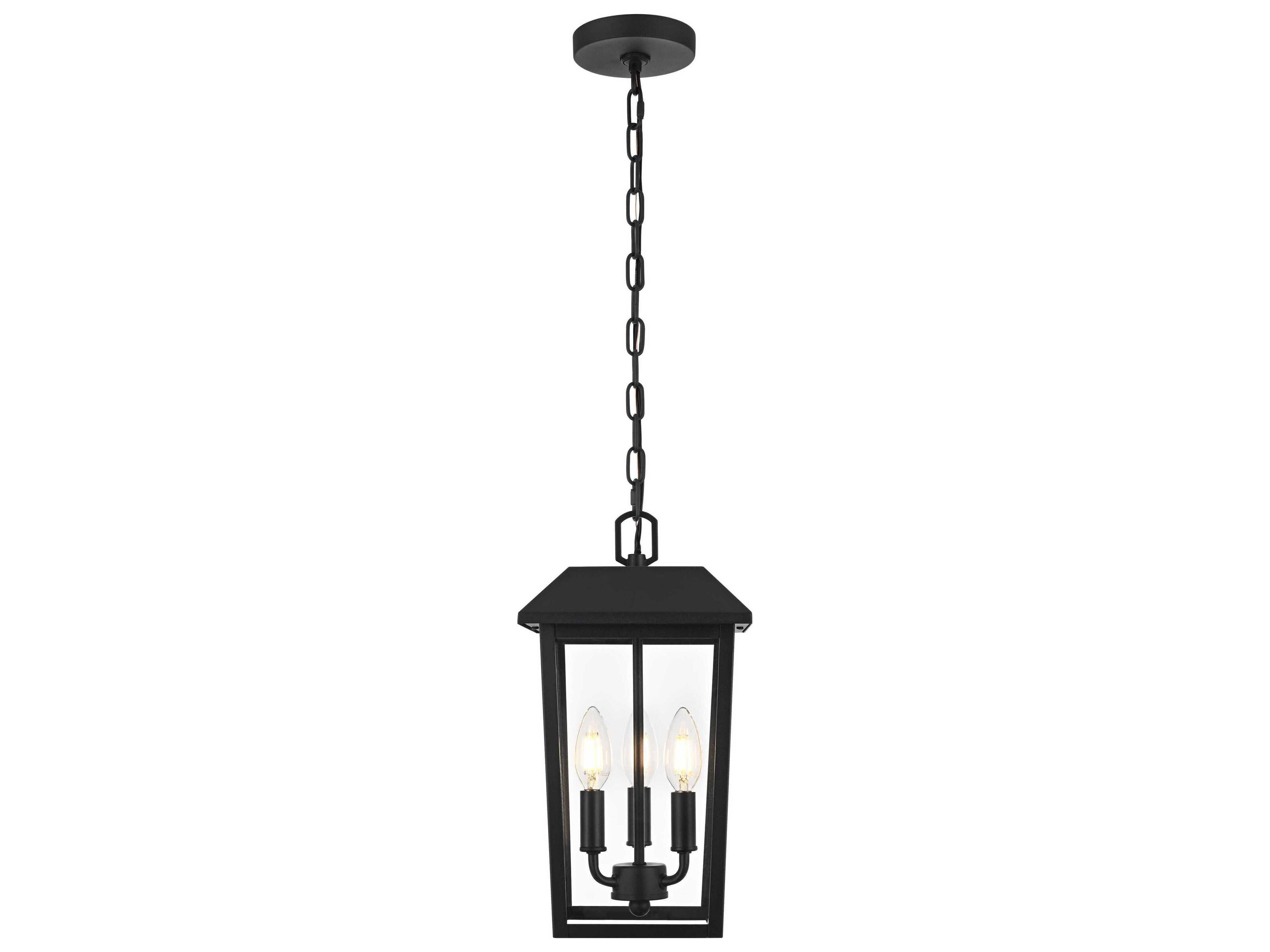 Elegant Lighting Riggs 3-Light Outdoor Hanging Light