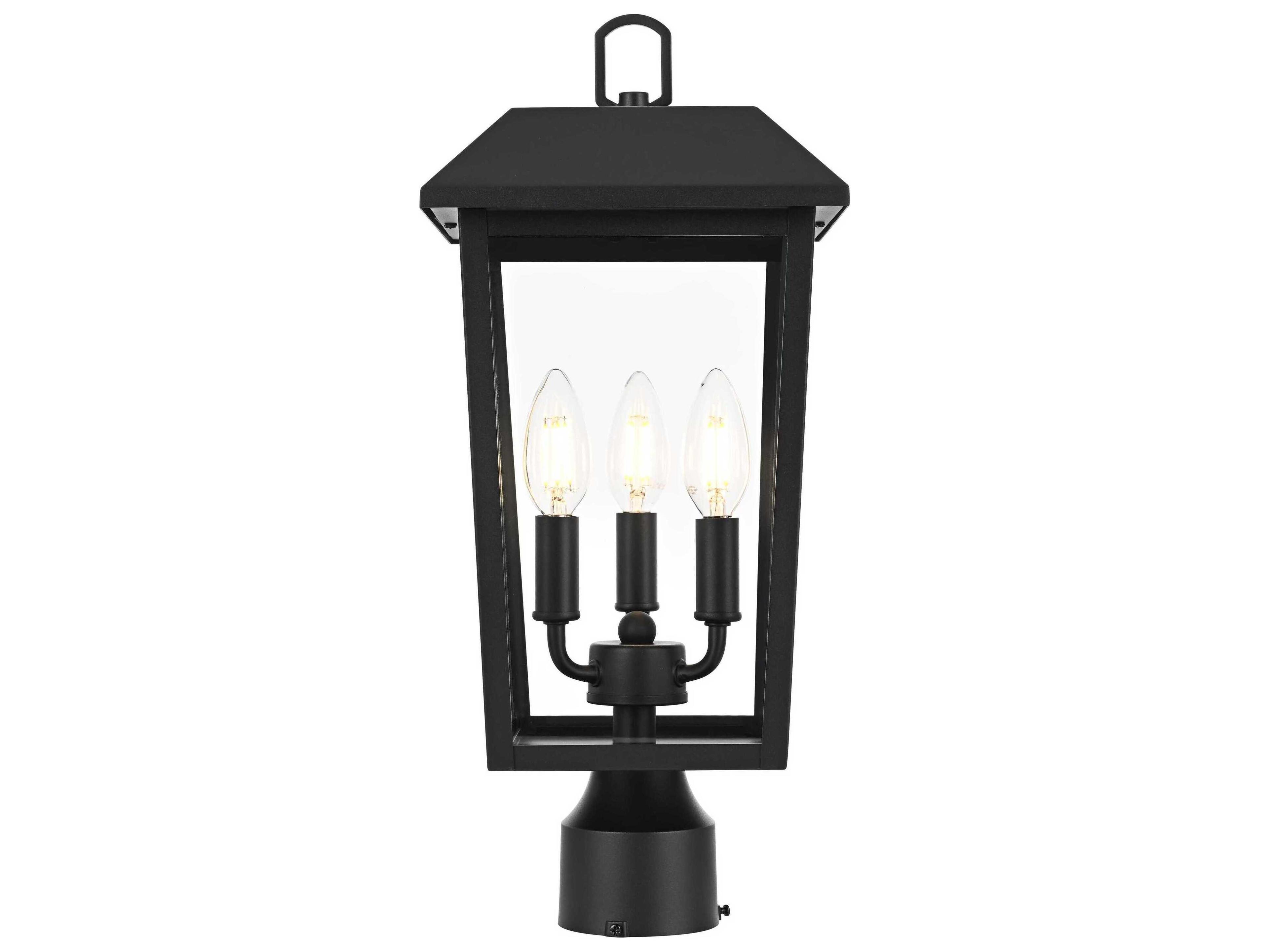 Elegant Lighting Riggs 3-Light Outdoor Post Light
