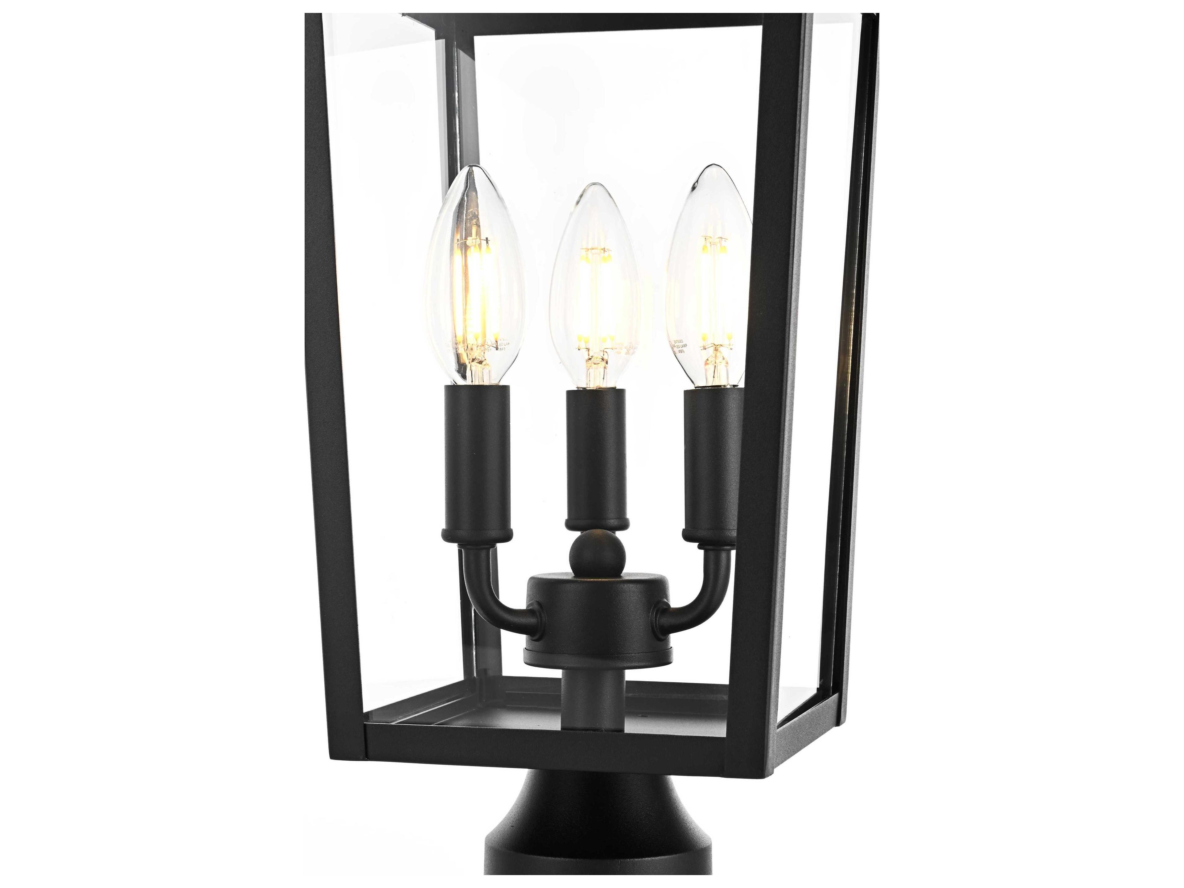 Elegant Lighting Riggs 3-Light Outdoor Post Light