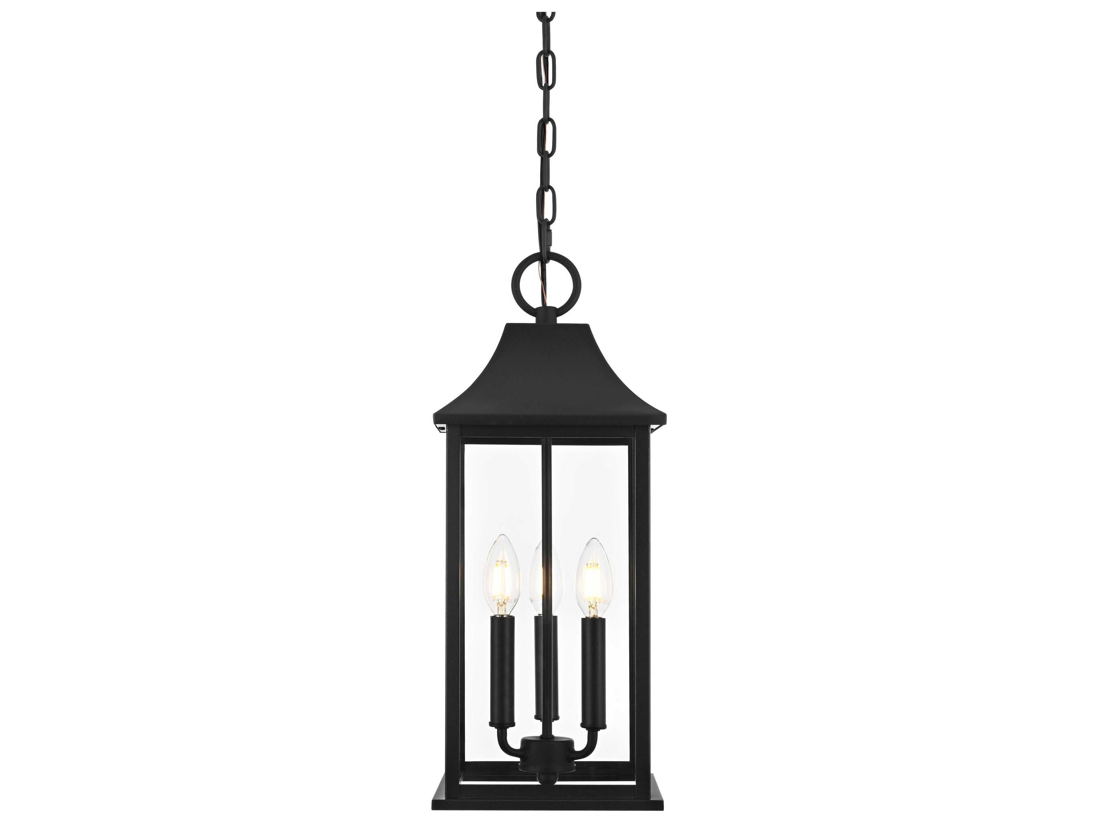 Elegant Lighting Shepard 3-Light Outdoor Hanging Light