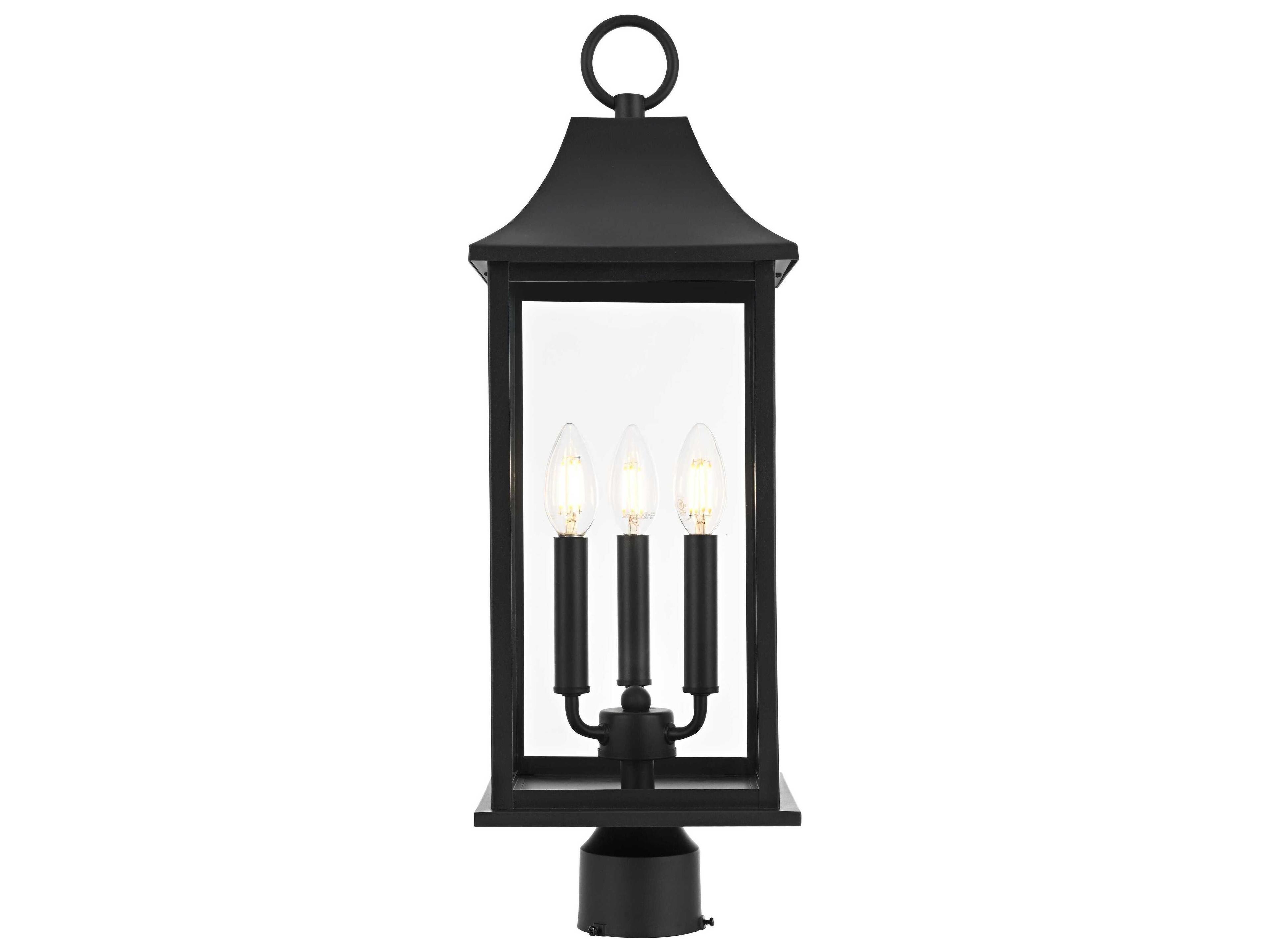Elegant Lighting Shepard 3-Light Outdoor Post Light