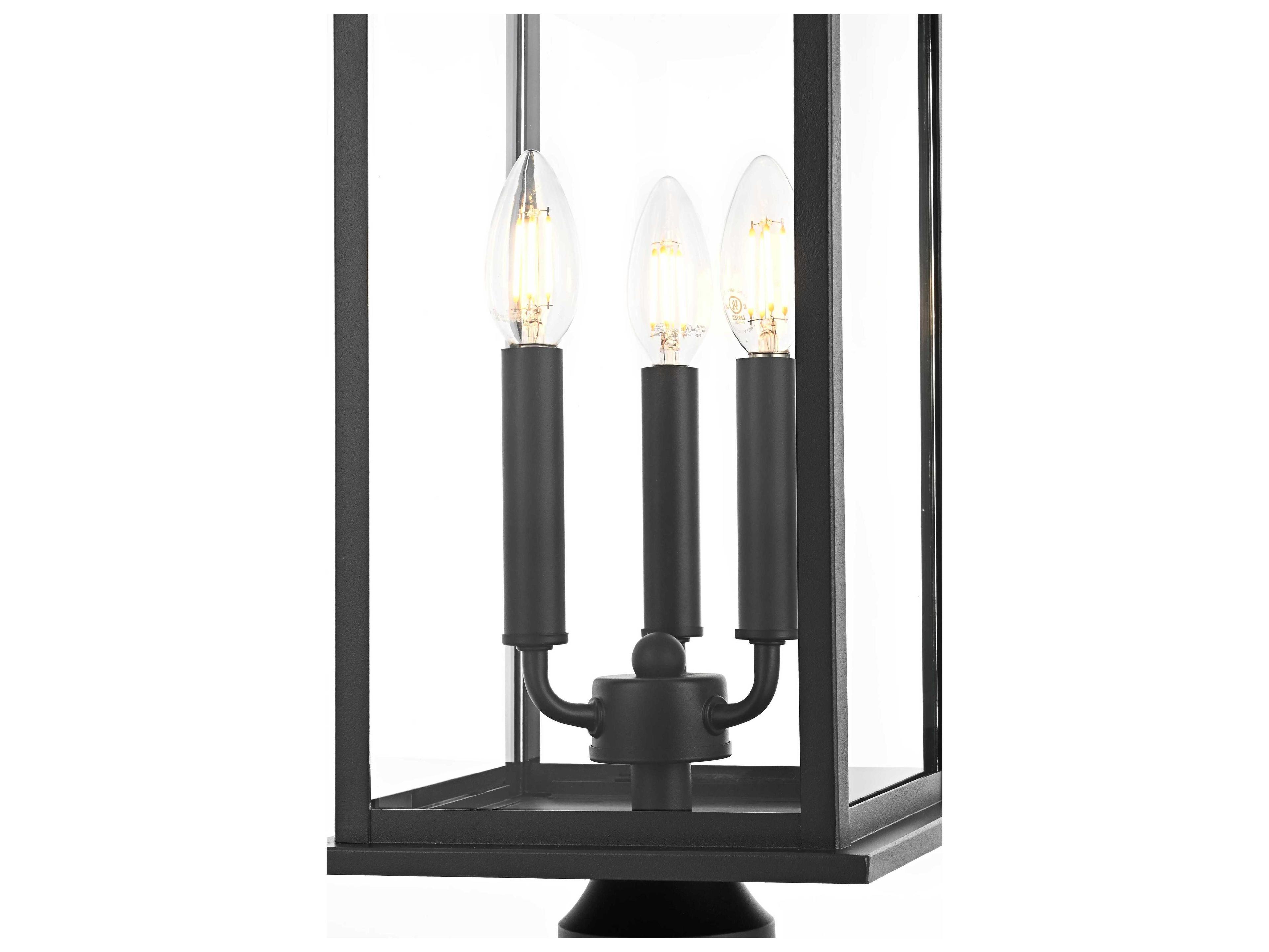 Elegant Lighting Shepard 3-Light Outdoor Post Light