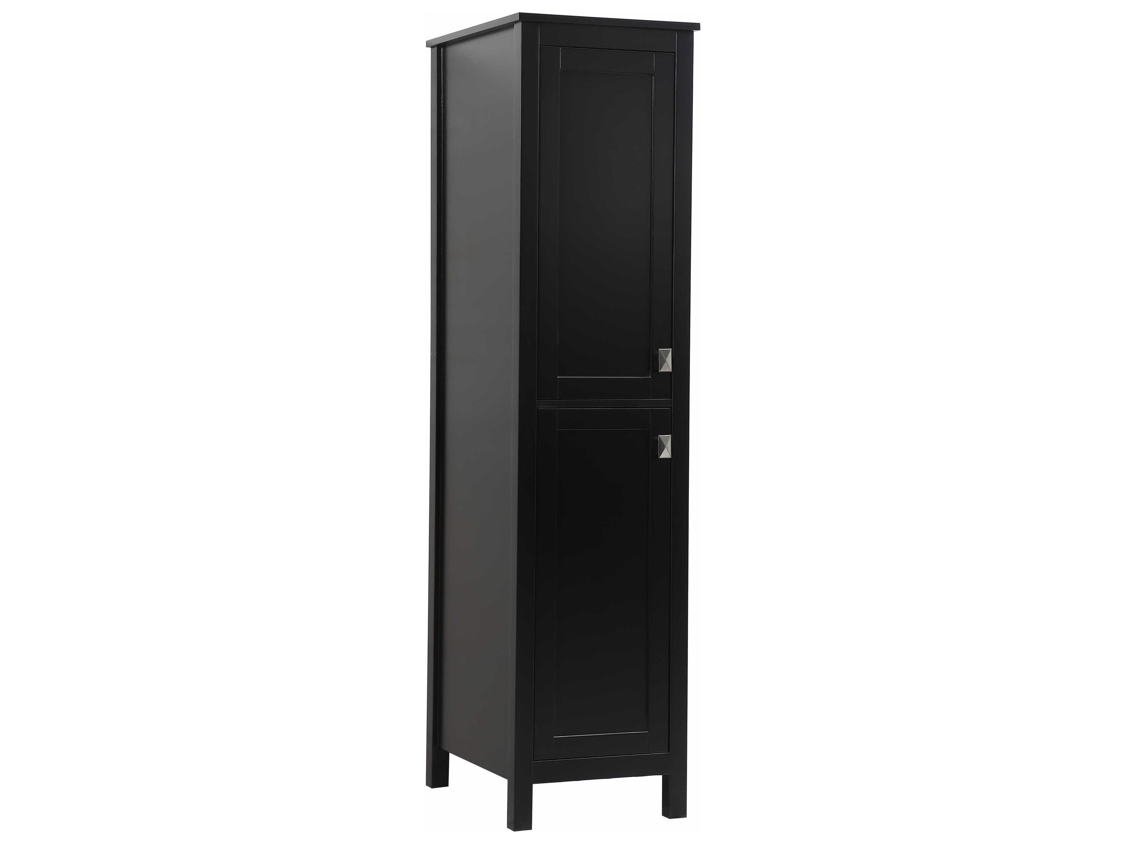 Elegant Lighting Adian Black Bathroom Linen Storage