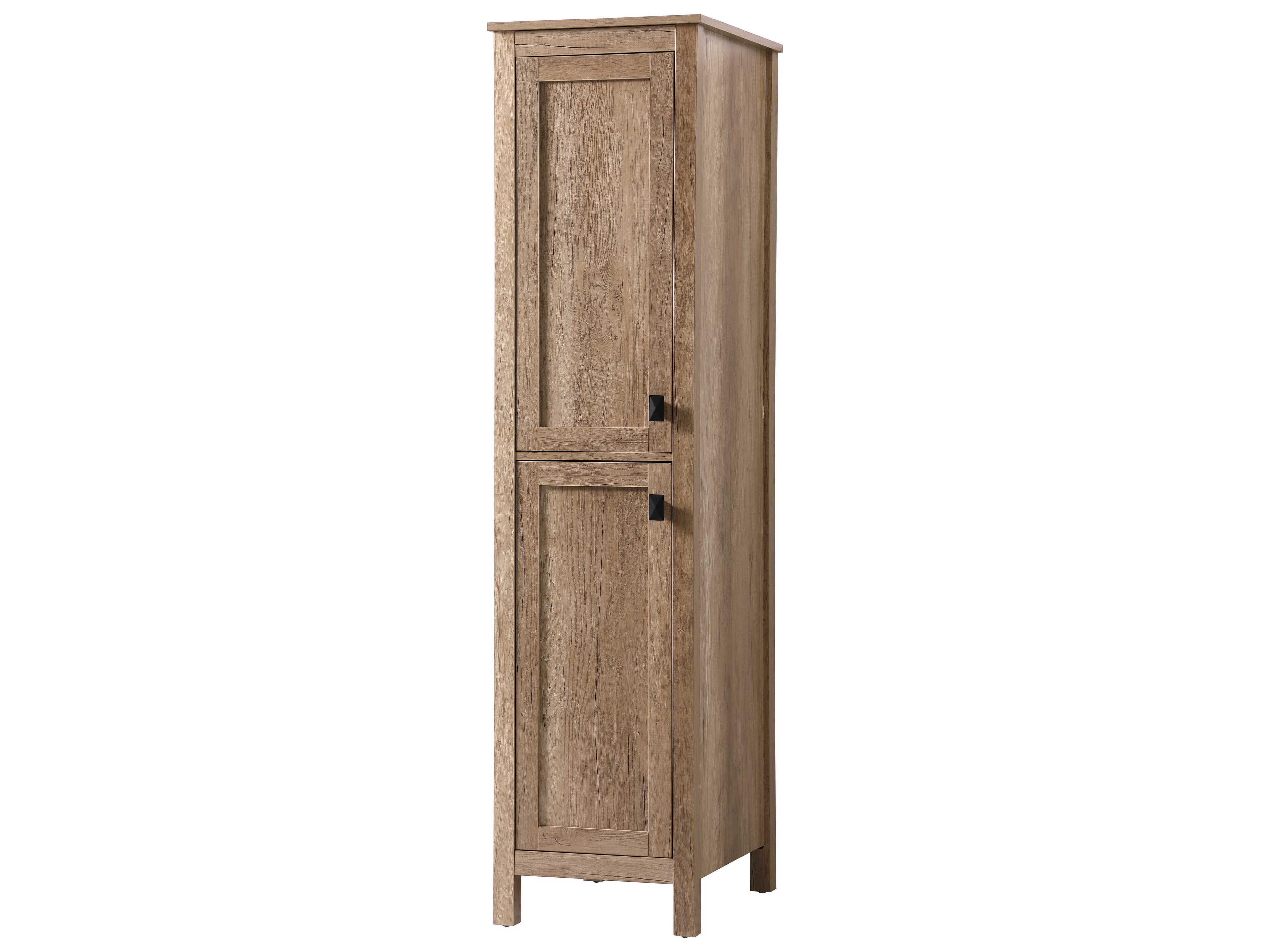 Elegant Lighting Adian Natural Oak Bathroom Linen Storage