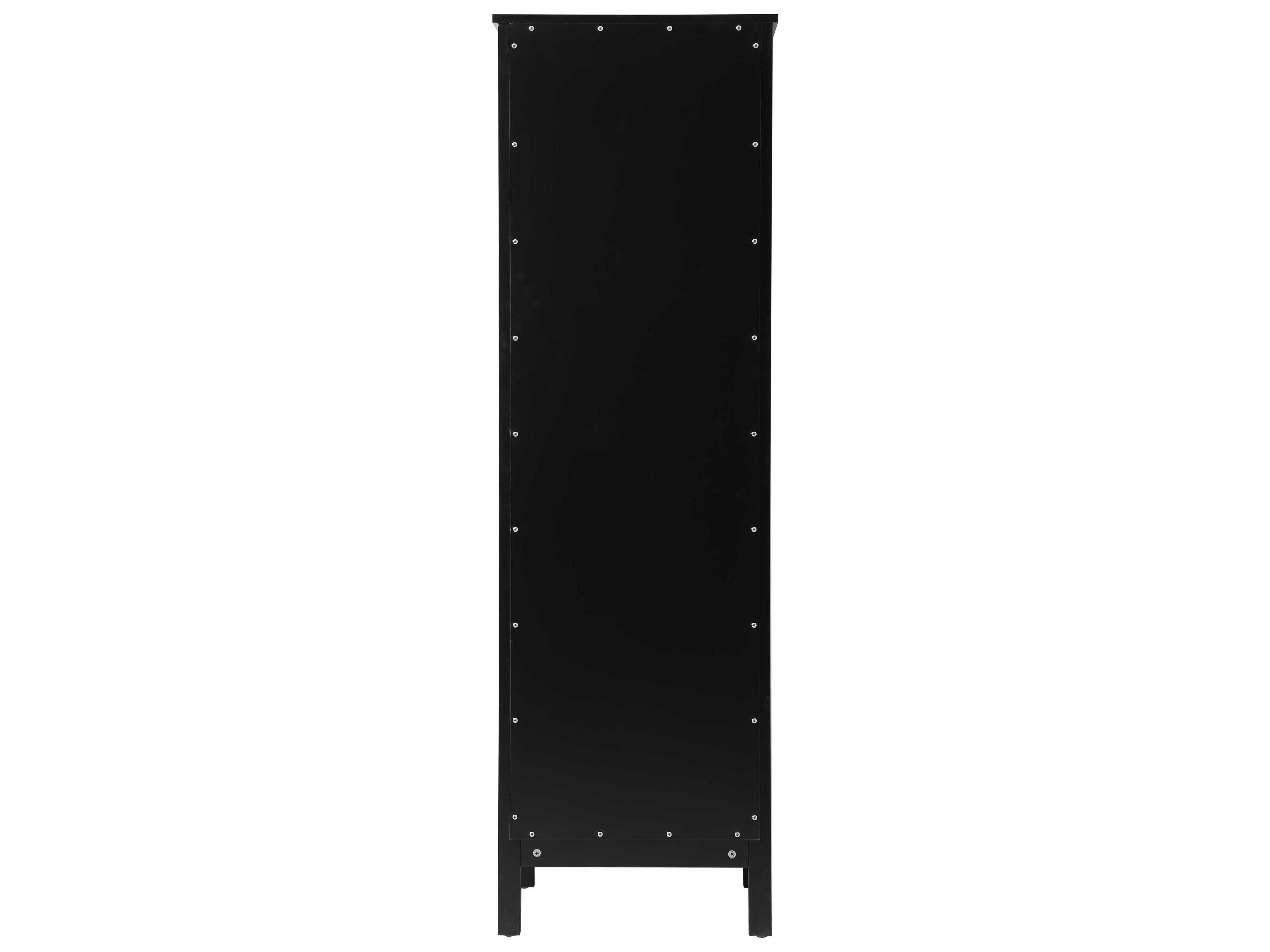 Elegant Lighting Adian Black Bathroom Linen Storage