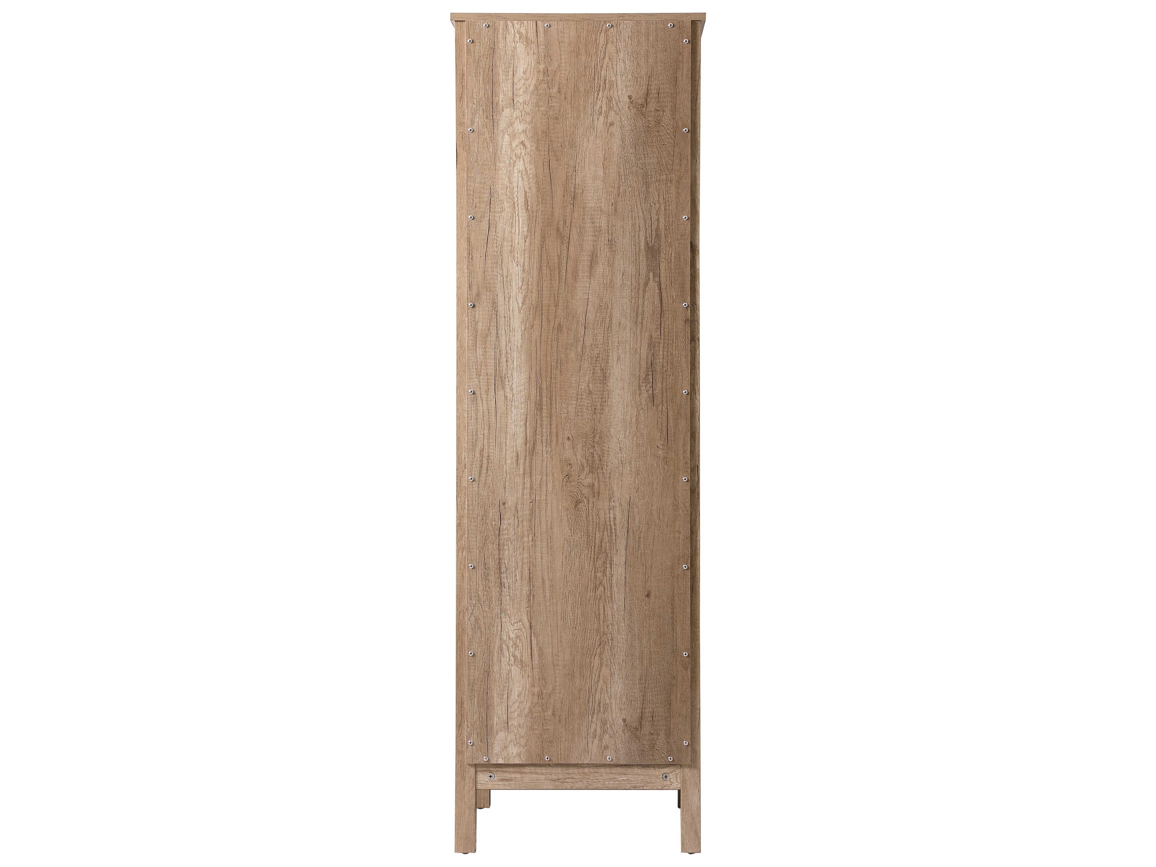 Elegant Lighting Adian Natural Oak Bathroom Linen Storage