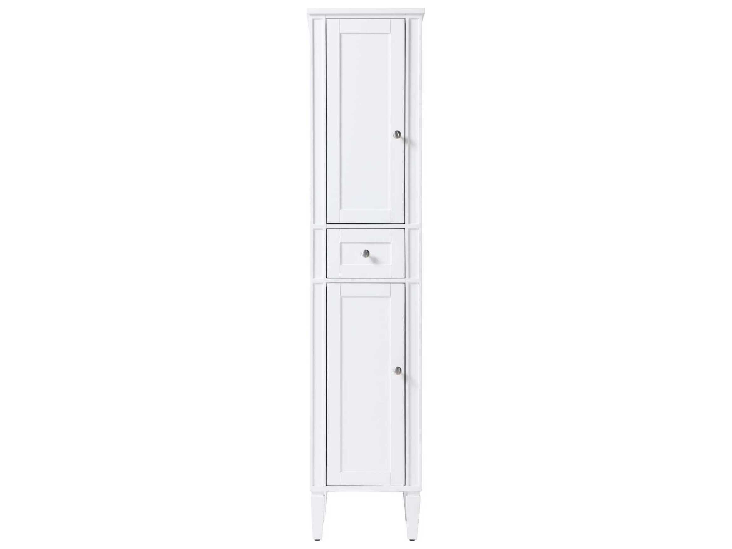 Elegant Lighting Park Avenue White Rubberwood Bath Storage Cabinet