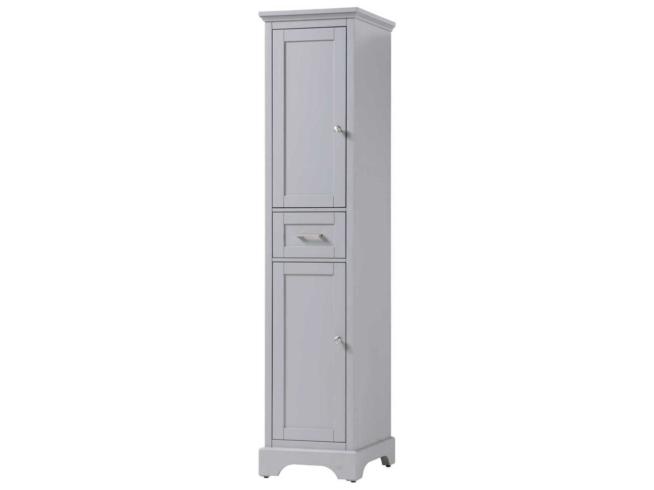 Elegant Lighting Americana Grey Rubberwood Bath Storage Cabinet