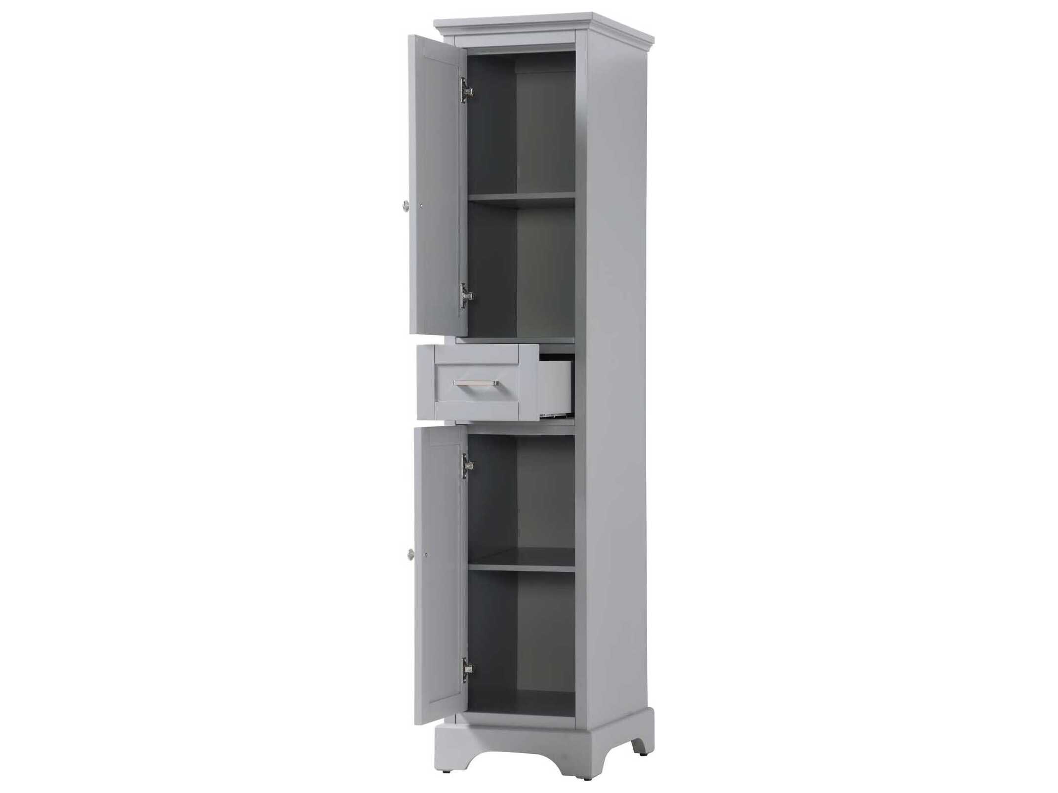 Elegant Lighting Americana Grey Rubberwood Bath Storage Cabinet