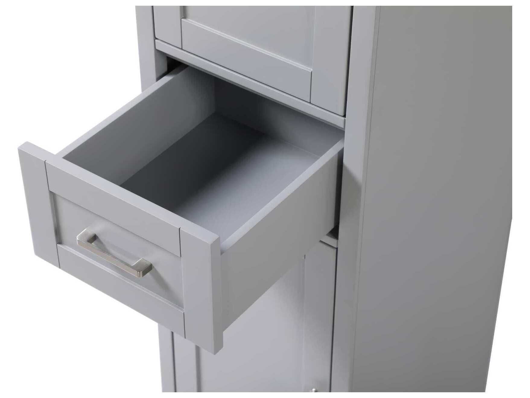 Elegant Lighting Americana Grey Rubberwood Bath Storage Cabinet