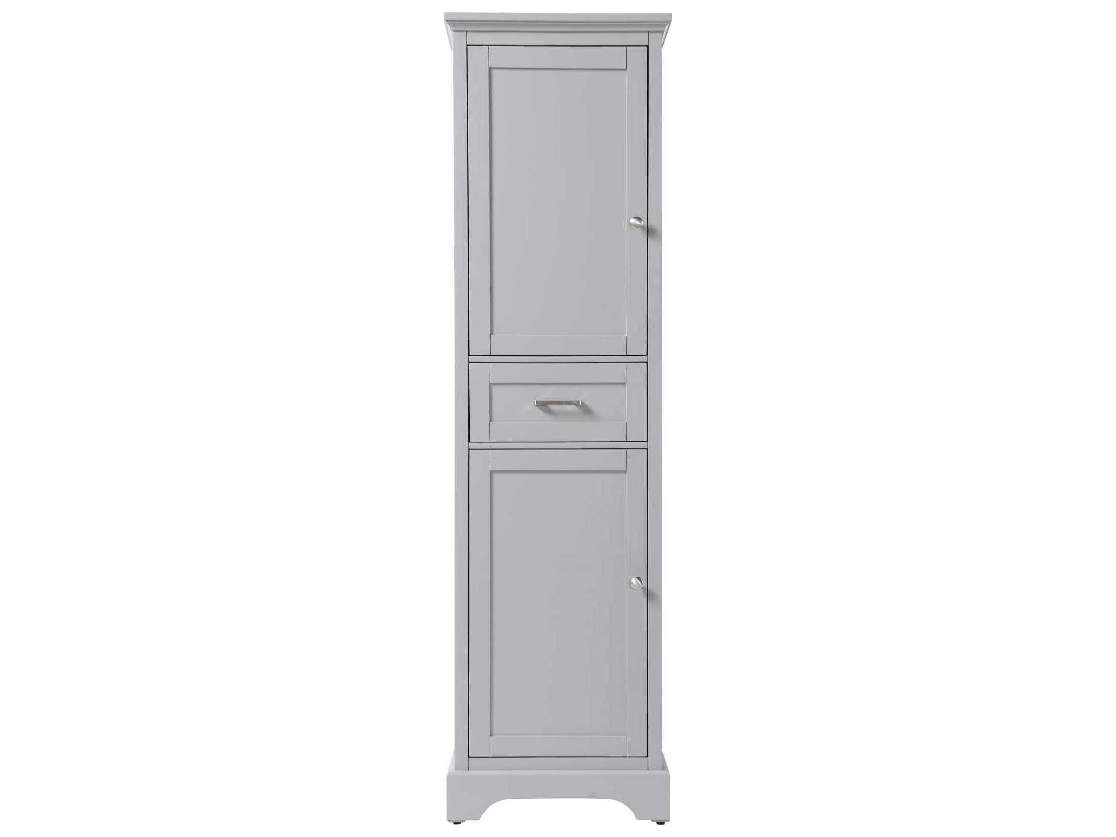 Elegant Lighting Americana Grey Rubberwood Bath Storage Cabinet