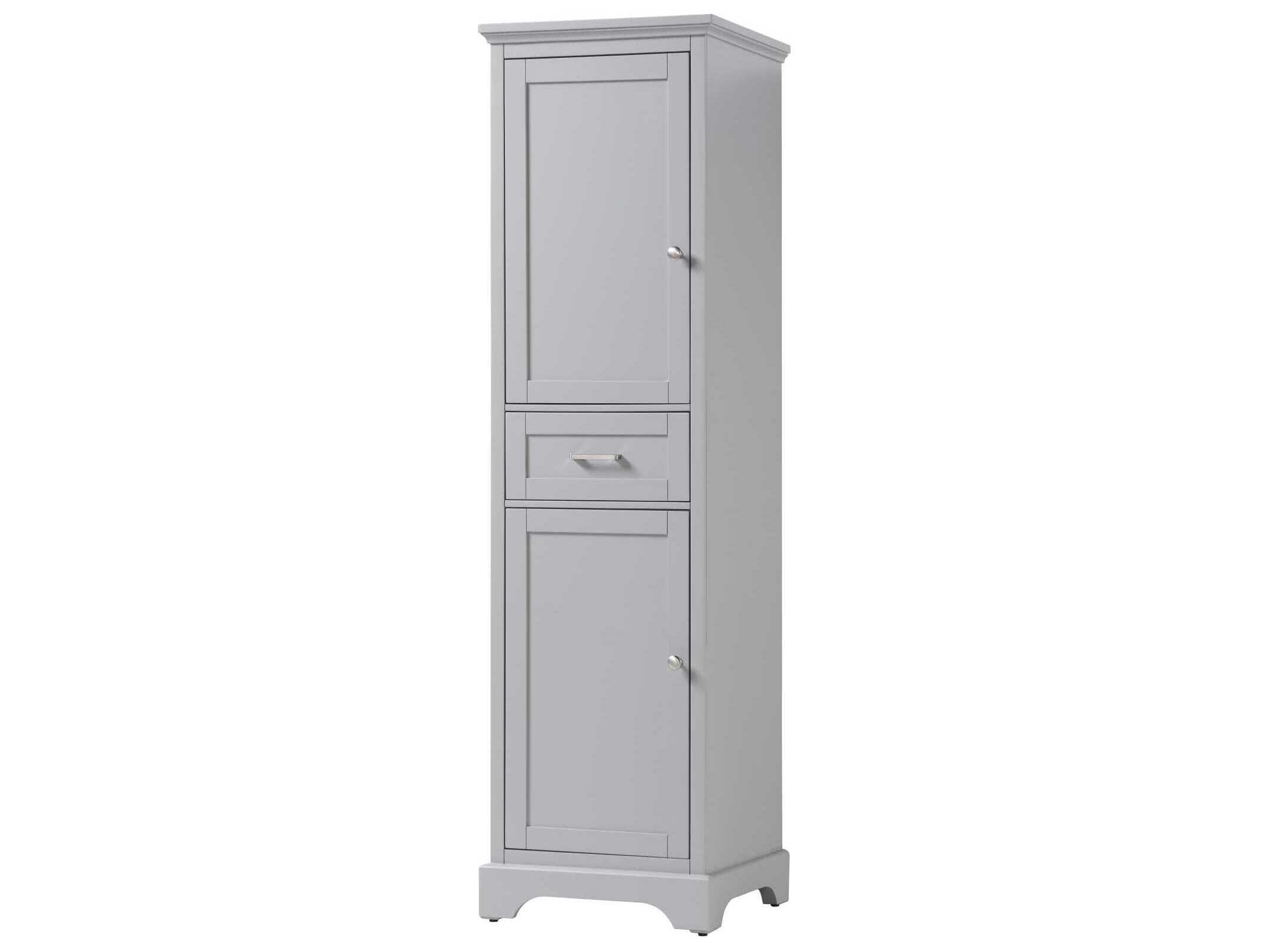 Elegant Lighting Americana Grey Rubberwood Bath Storage Cabinet