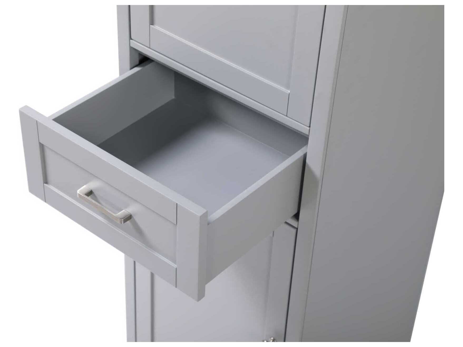 Elegant Lighting Americana Grey Rubberwood Bath Storage Cabinet