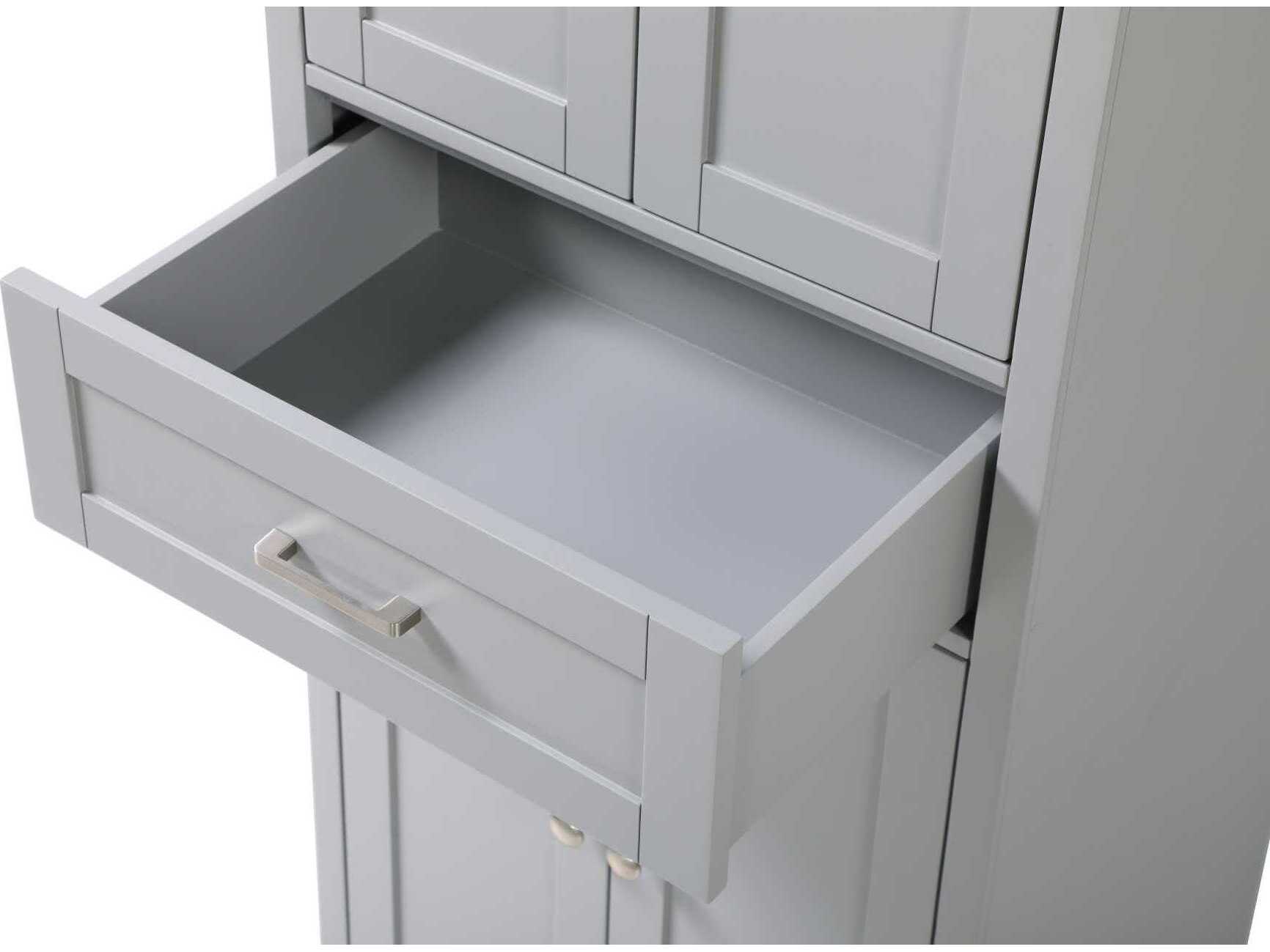 Elegant Lighting Americana Grey Rubberwood Bath Storage Cabinet