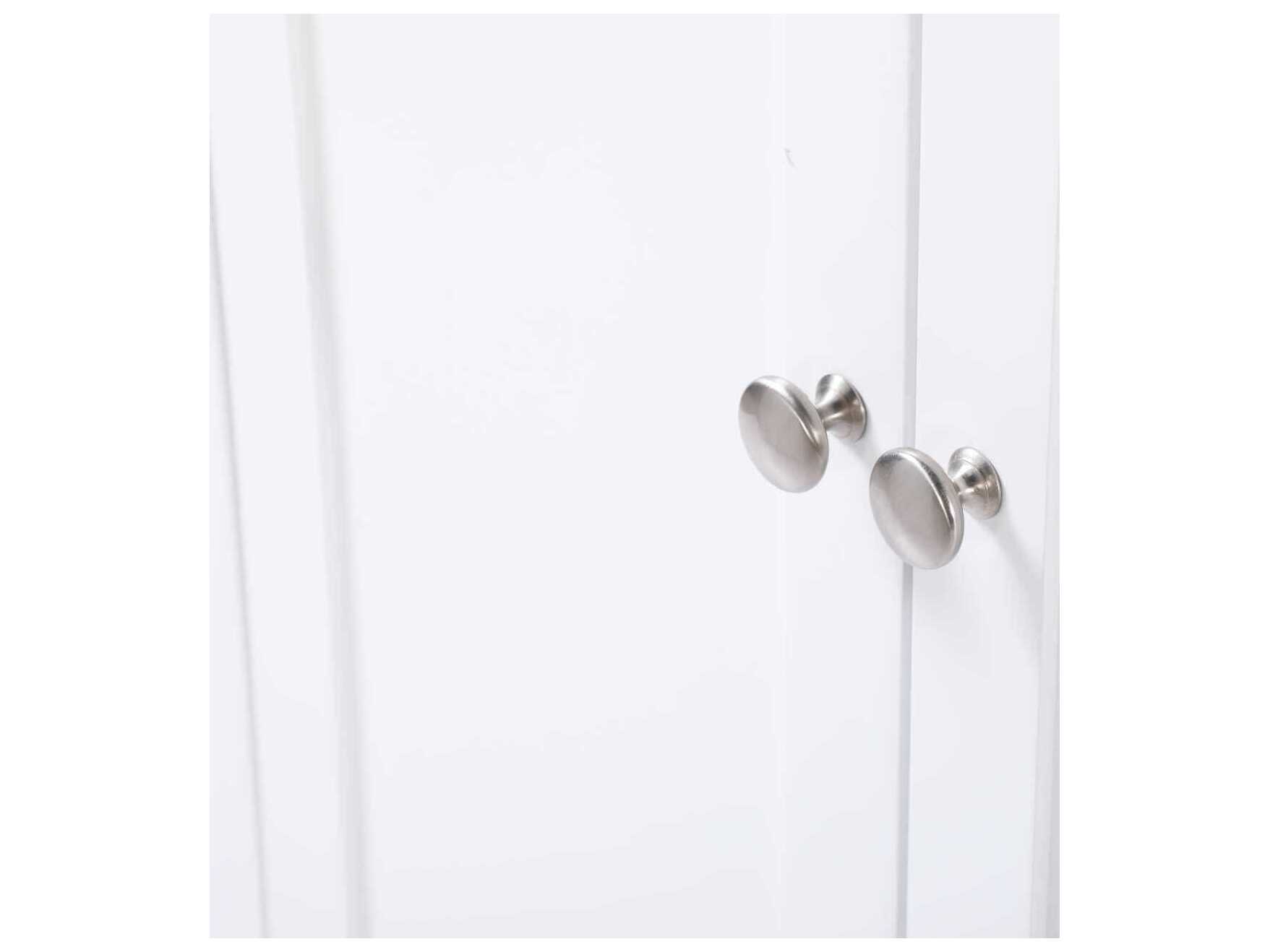 Elegant Lighting Americana White Rubberwood Bath Storage Cabinet