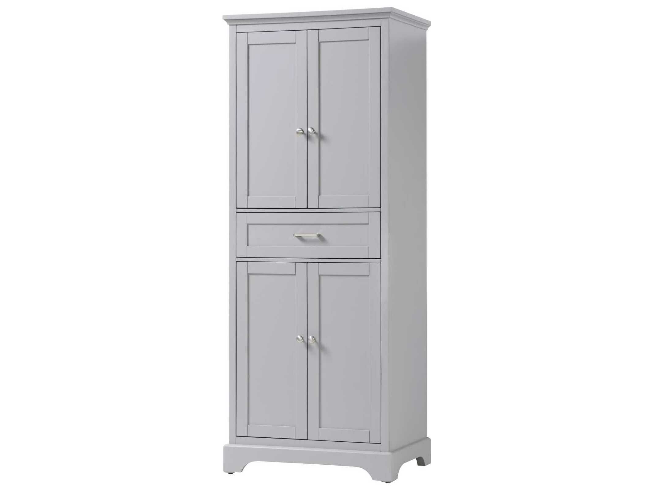 Elegant Lighting Americana Grey Rubberwood Bath Storage Cabinet