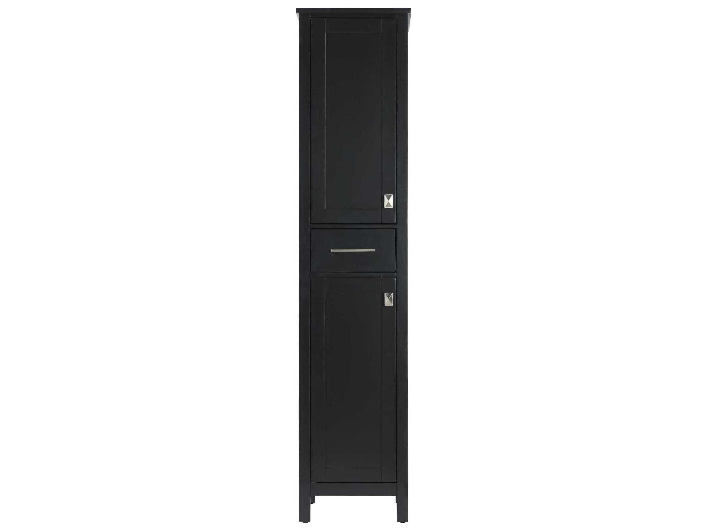Elegant Lighting Irene Black Rubberwood Bath Storage Cabinet