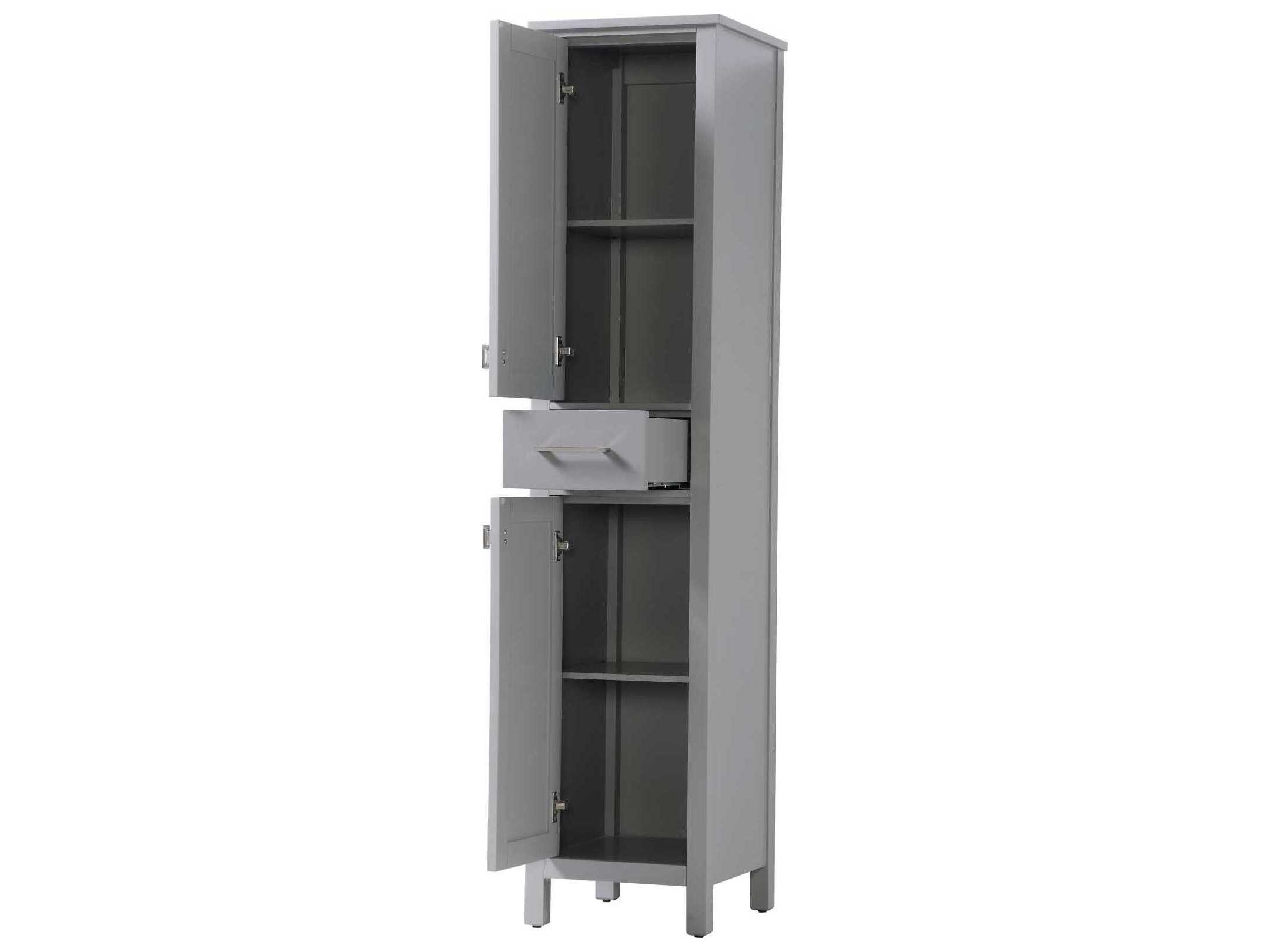 Elegant Lighting Irene Grey Rubberwood Bath Storage Cabinet